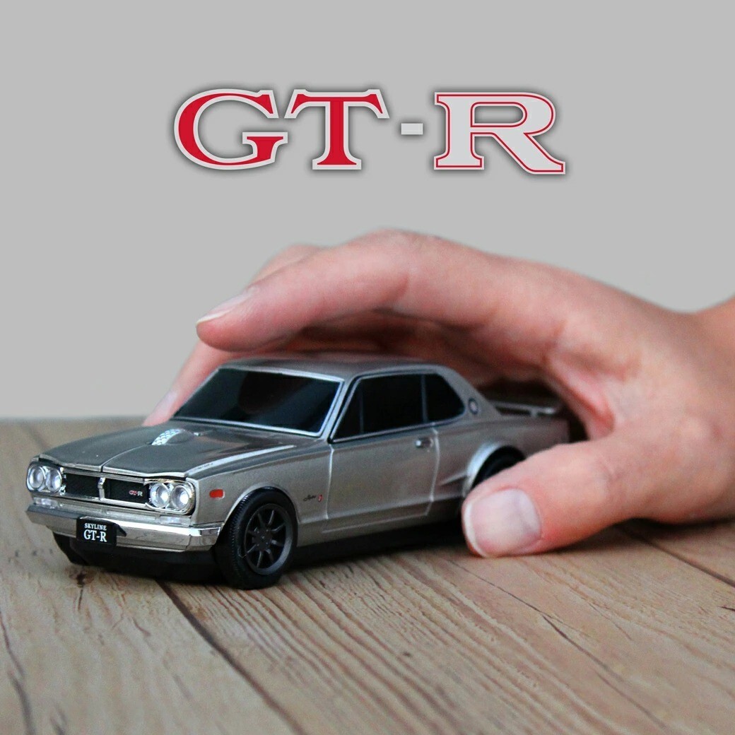 NISSAN SKYLINE 2000GT-R KPGC10 type Car Wireless PC Mouse Silver Bluetooth