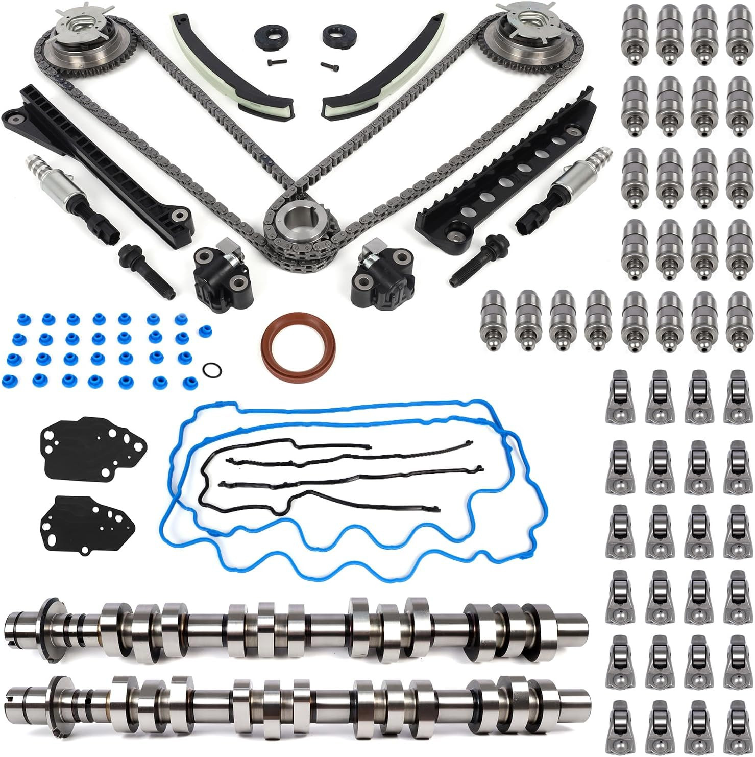 5.4 Camshaft Lifters Rocker Arms Timing Chain Kit for Ford F150 F350 5.4L 3V SOH
