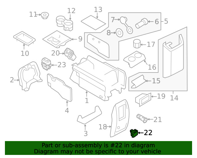 Genuine Ford 12 Volt Accessory Power Outlet DS7Z19N236A