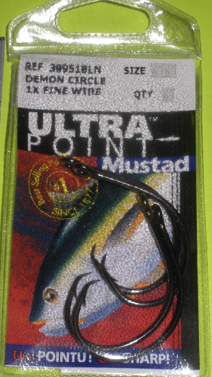 Mustad 39951BLN #9/0 4CT Ultra Demon Circle Hook