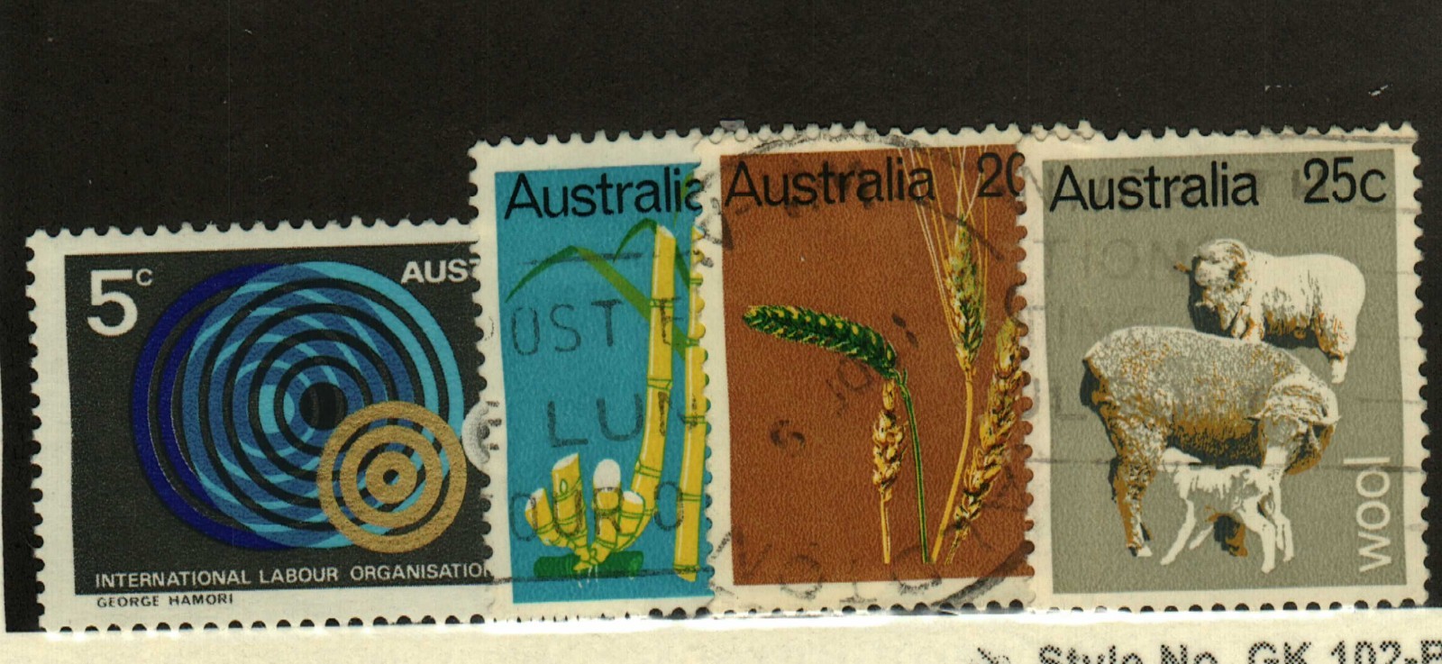 Australia #461 MNH, 462, 464-5 used sheep