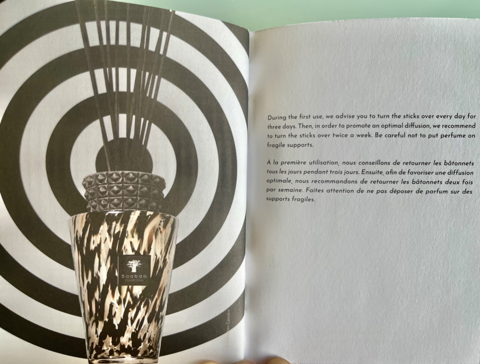 NIB BAOBAB MINI TOTEM StonesMarble UltraLuxeBelgian Perfume Diffuser16.9oz/500ml