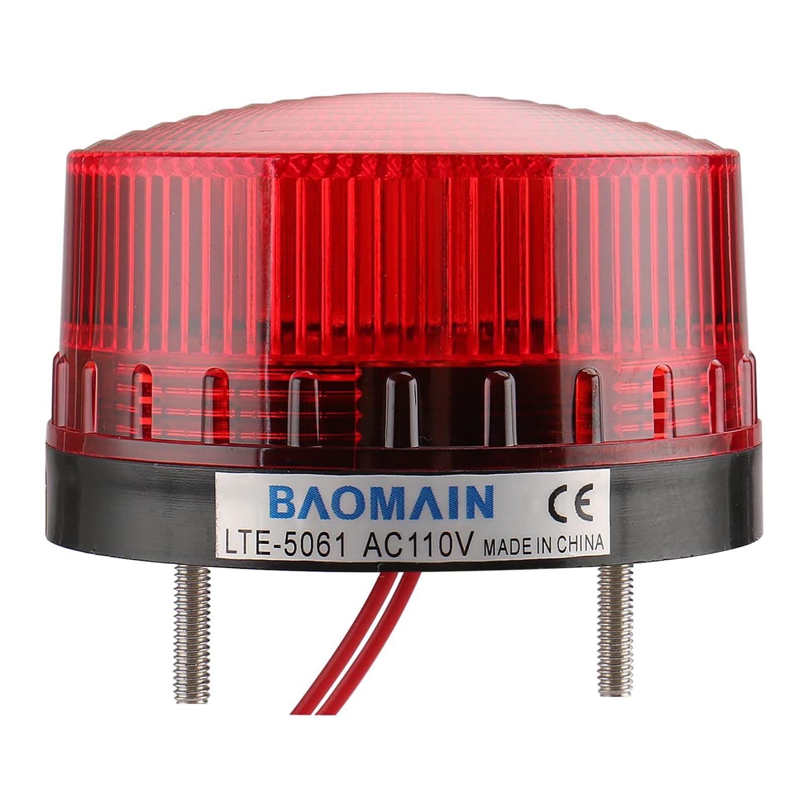 Baomain Industrial Signal Round Red Warning Light Strobe lamp