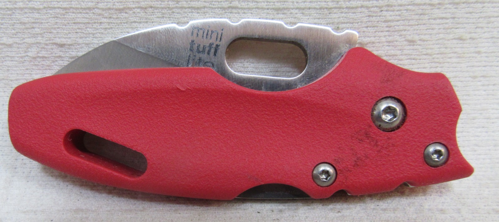 Cold Steel Mini Tuff Lite Folder 2.5" Blade Red Griv-Ex Handle 20LTR (CJL055869)