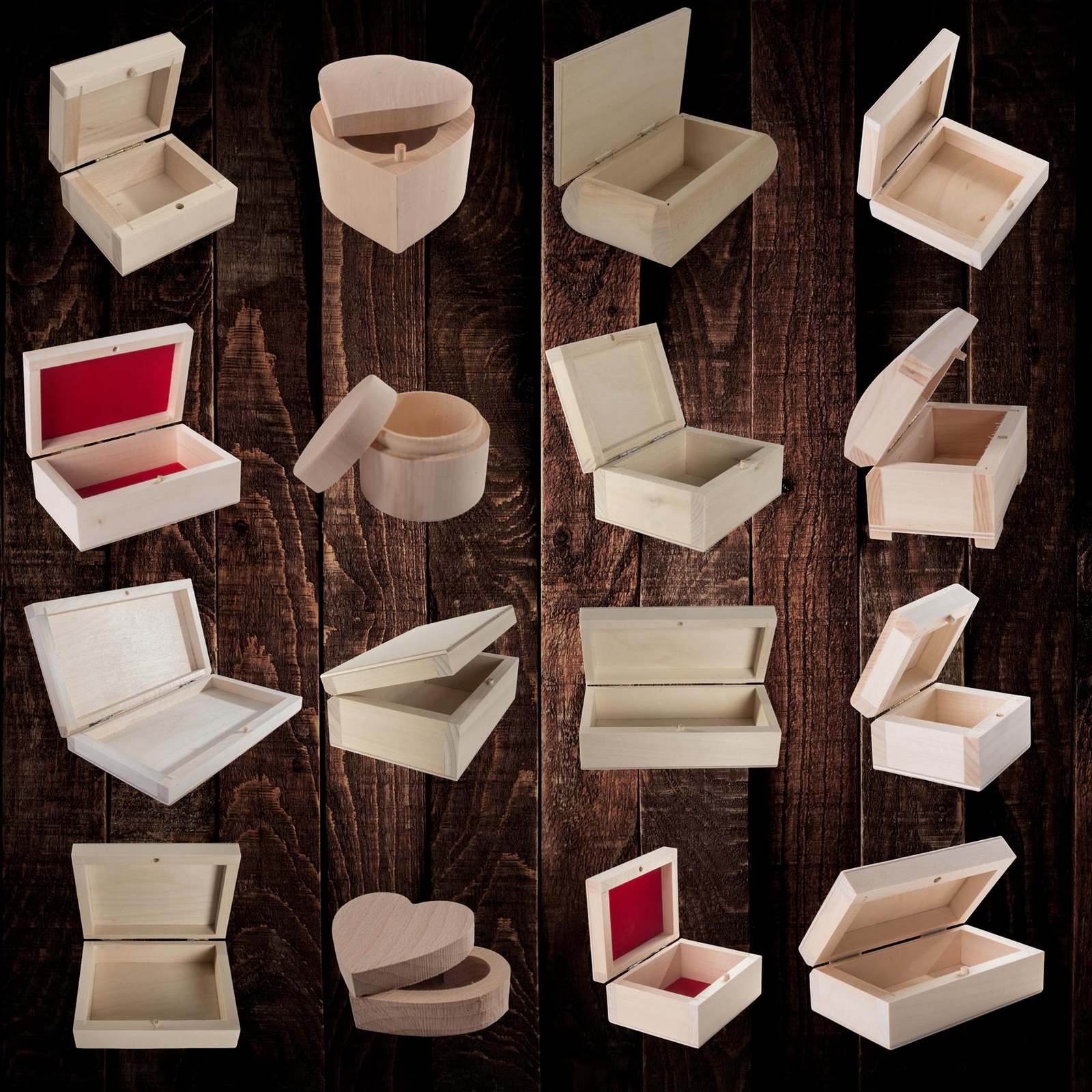 Extra Small Wooden Boxes | Jewellery Trinket Keepsake Memory Gift Case for Craft