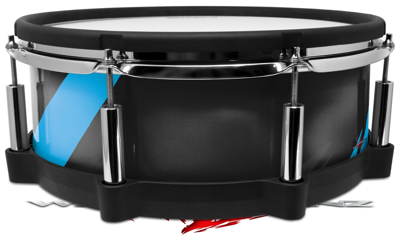 Wrap for Roland vDrum Shell PD140 Jagged Camo Neon Blue