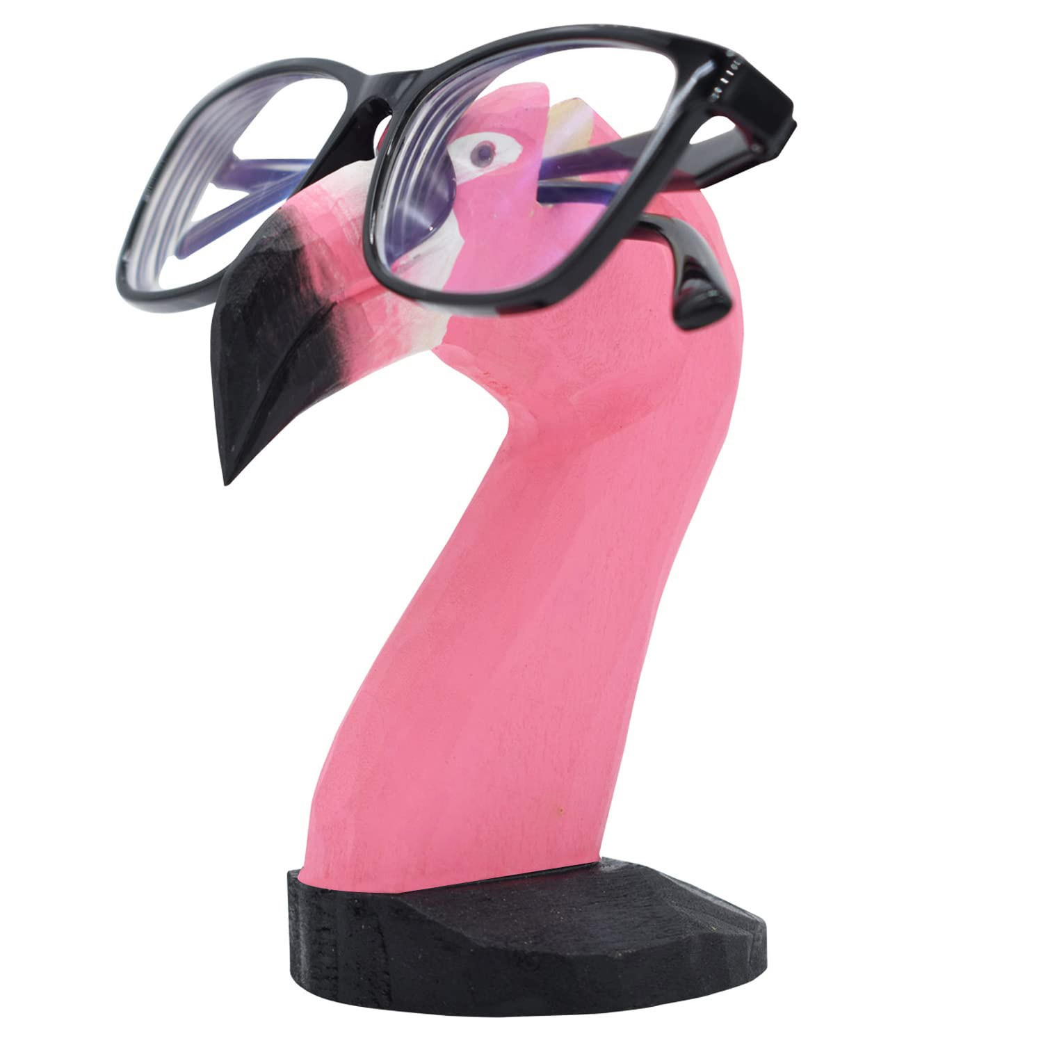 Sunglasses Stand, Wooden Desk Decor, Handmade Flamingo Design, Pink