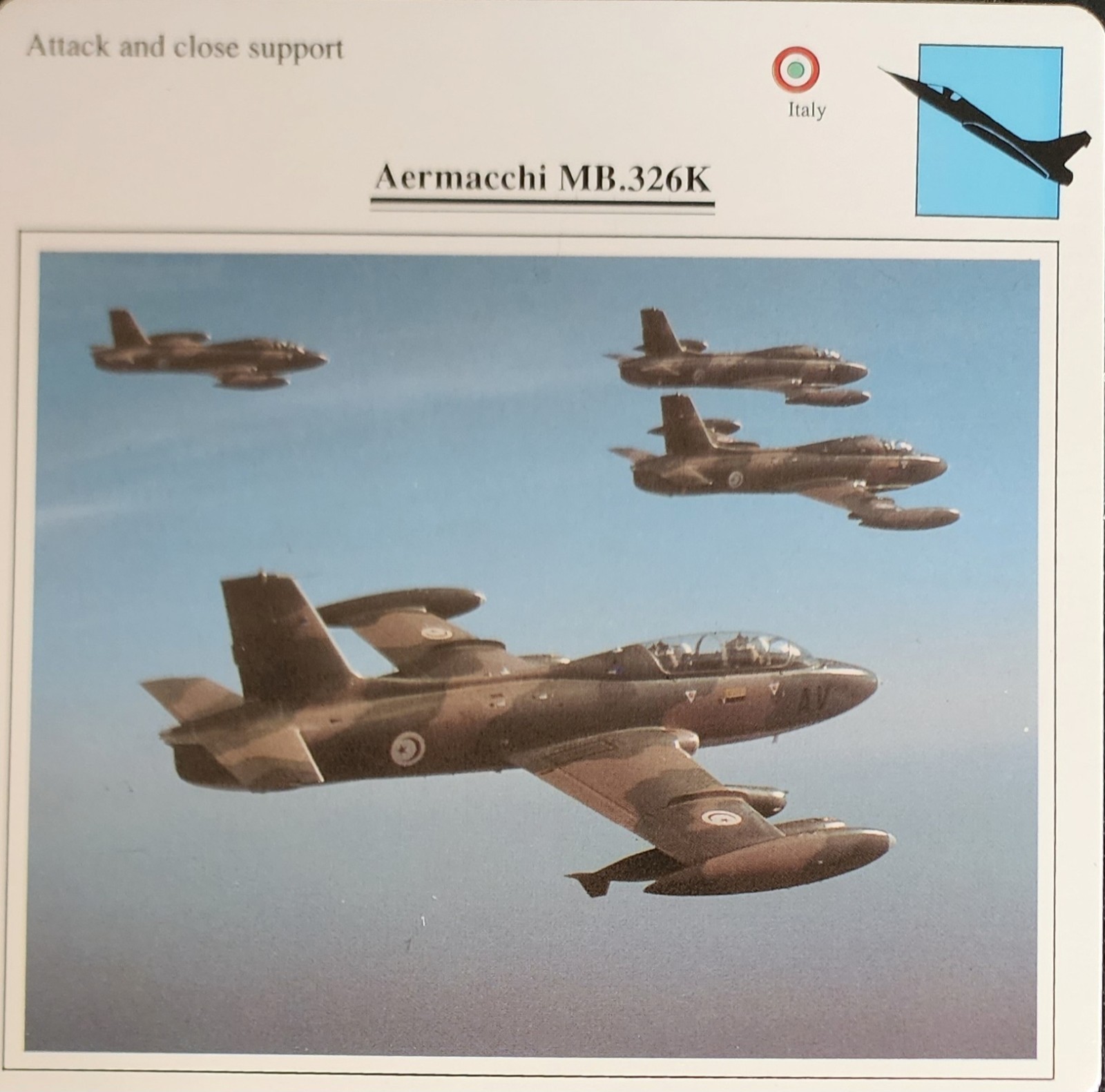 Aermacchi Plane Picture Original Vintage Aircraft Info Collector Card