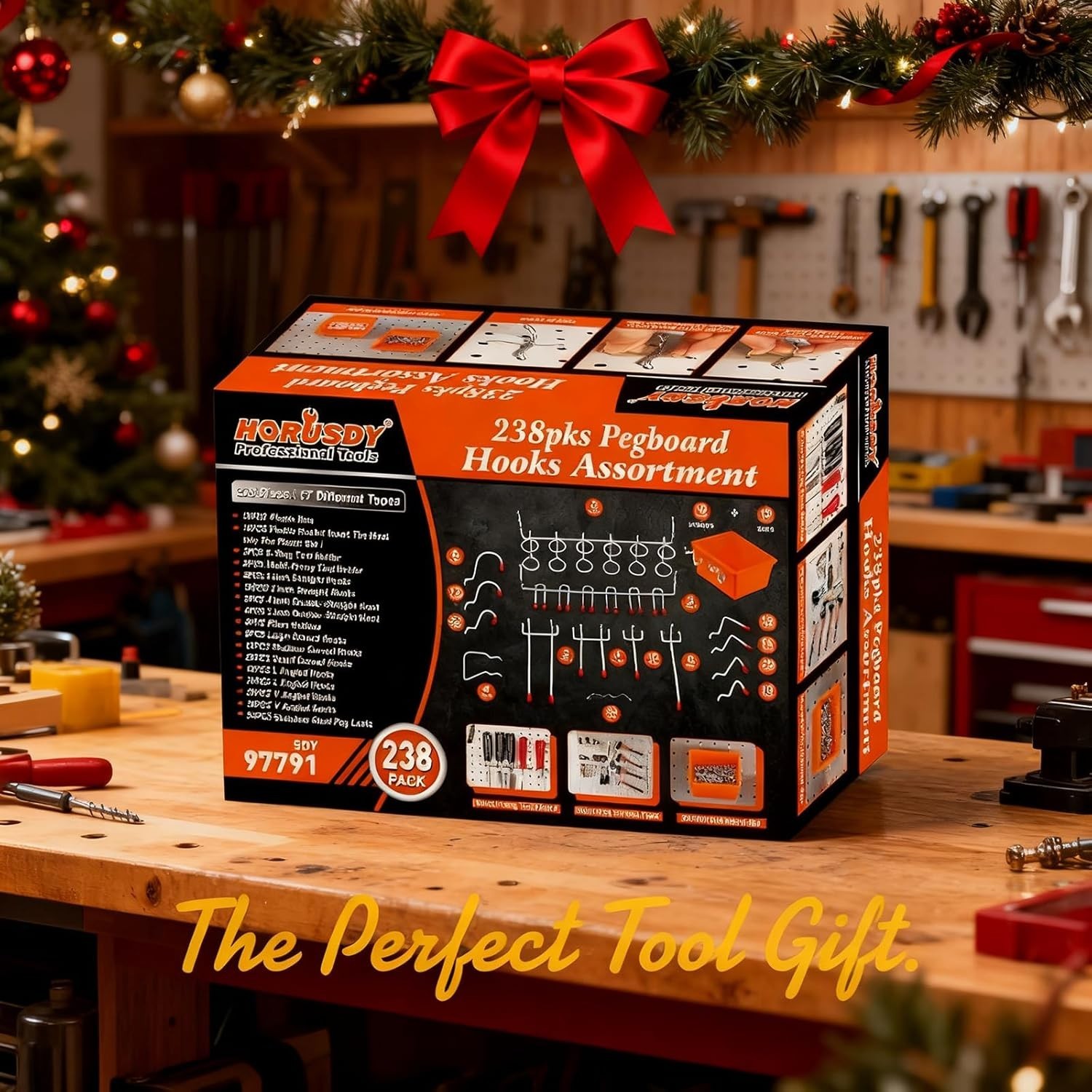 38-Piece Pegboard Hook Kit with Bins - Durable Solution for Efficient Storage