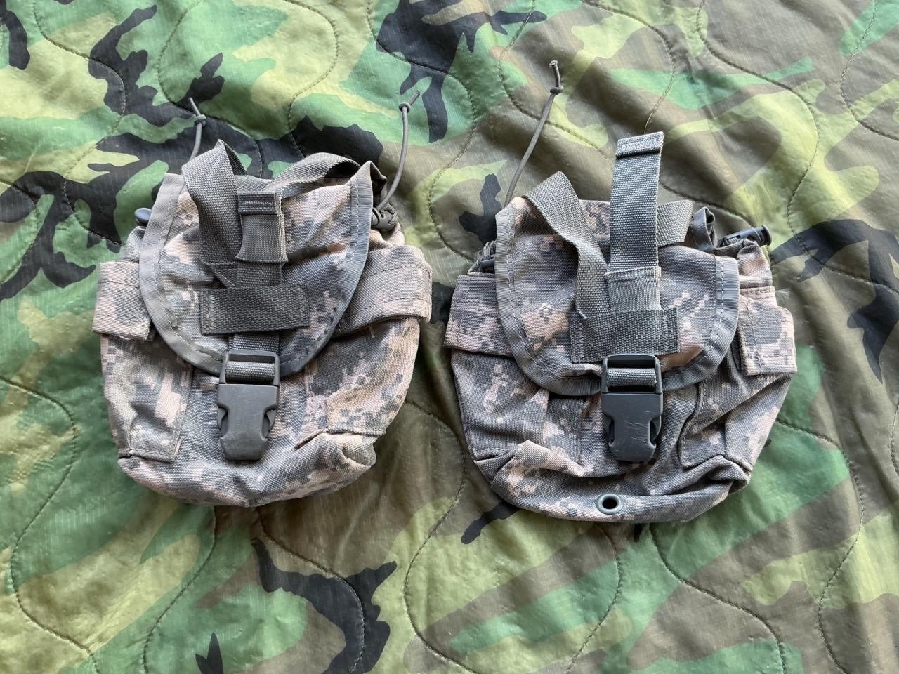 2 Lot Army Military Surplus ACU UCP Camo MOLLE Utility GP Water Canteen Pouch GI
