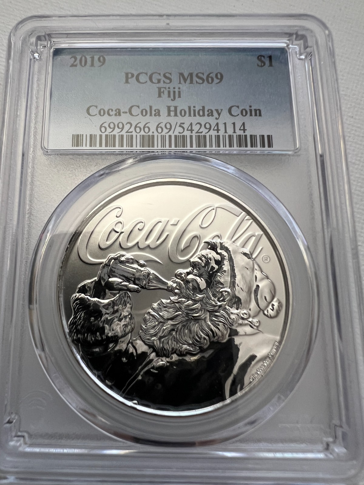 Fiji 2019 Silver Dollar Coca-Cola PCGS MS69
