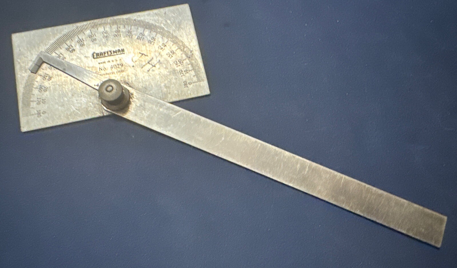 VINTAGE CRAFTSMAN PROTRACTOR MODEL 4029, Stainless Steel, USA