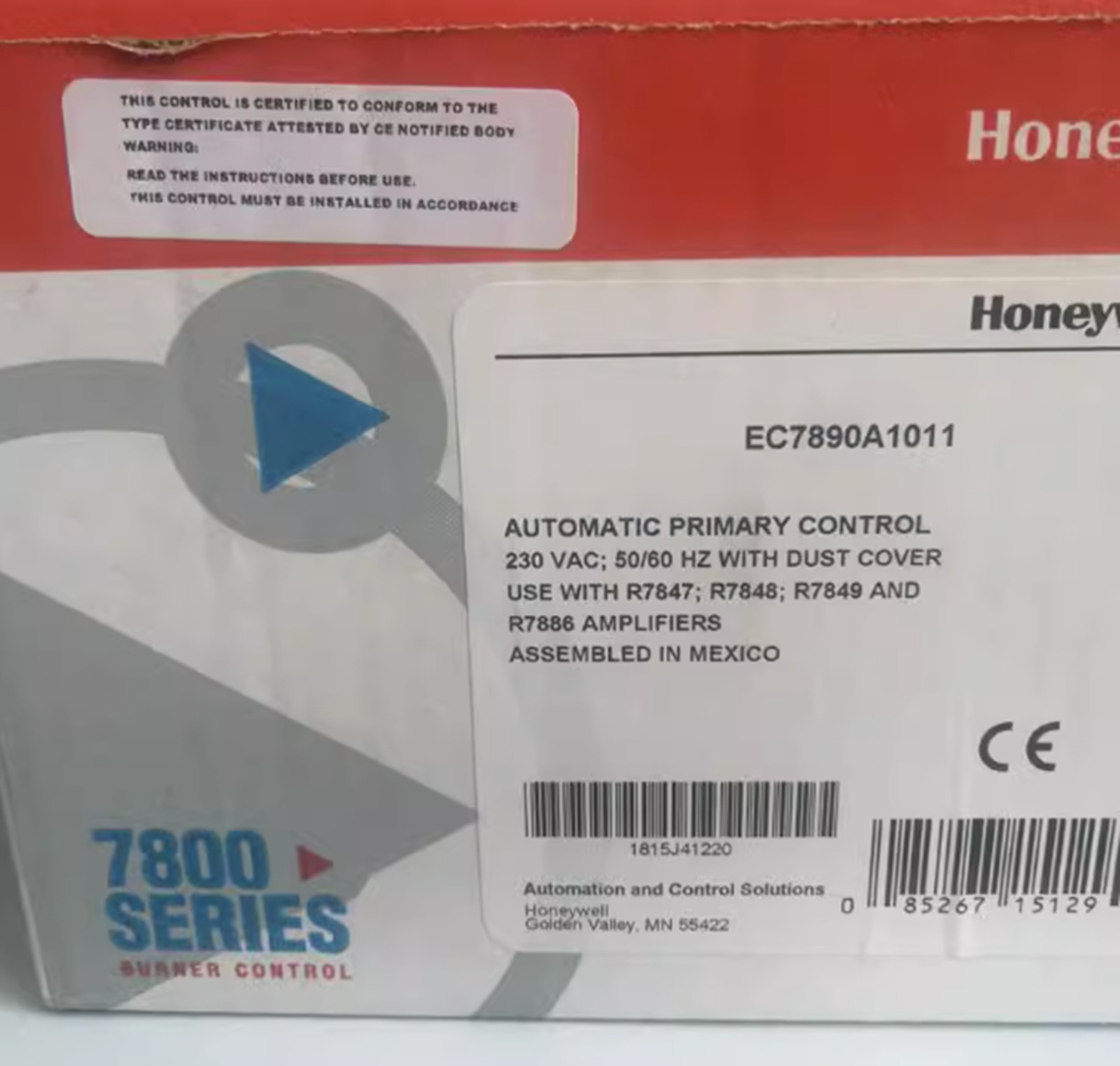 NEW HONEYWELL EC7890A1011 BURNER CONTROL EC7890A1011