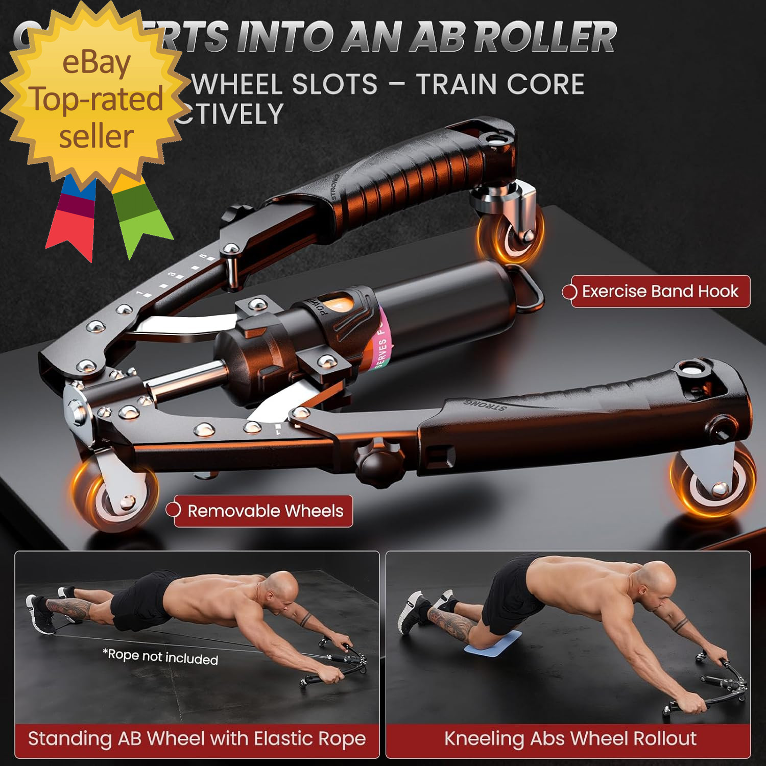 Twister Arm Trainer 3 in 1 Hydraulic Power Chest Workout Equipment withAb Roller
