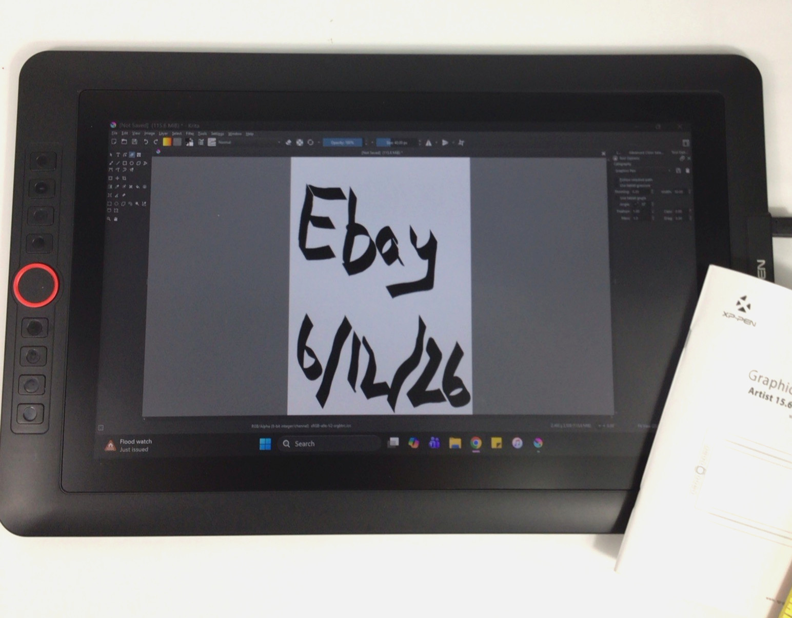 XP-Pen Artist 15.6 Pro V2 Graphics Drawing Tablet, Pen, Cords,  box  Working