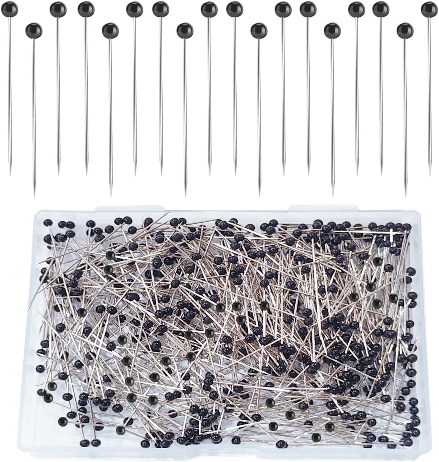 Sewing Pins, 500 Pcs Straight Pins Ball Glass Head Pins with 1.5 Inch,Quilting S
