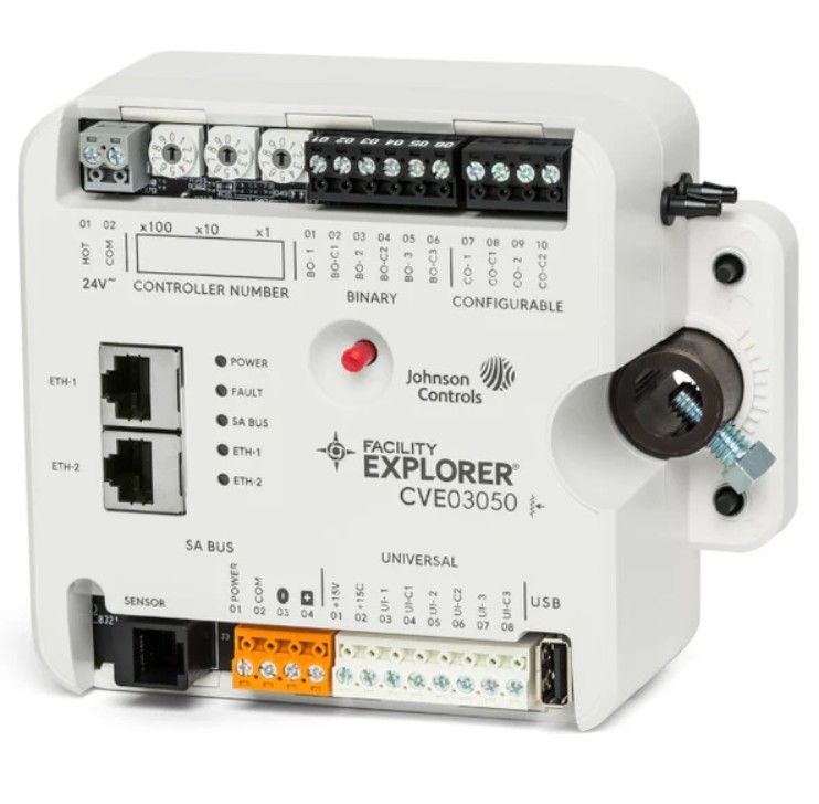 Johnson Controls F4-CVE03050-0P VAV Box Controller w/ Actuator & DPT Sensor