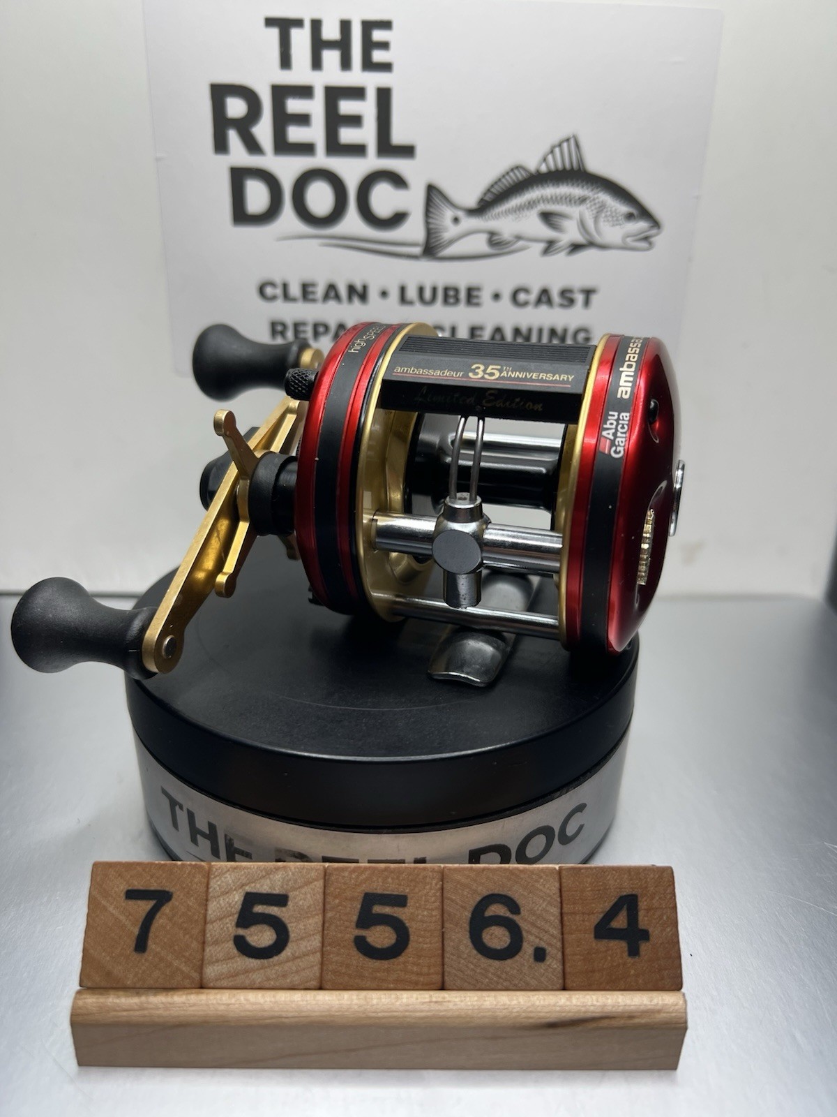 Abu Garcia 5000 35th Anniversary Red Gold Sweden 75564 Serviced By The Reel Doc