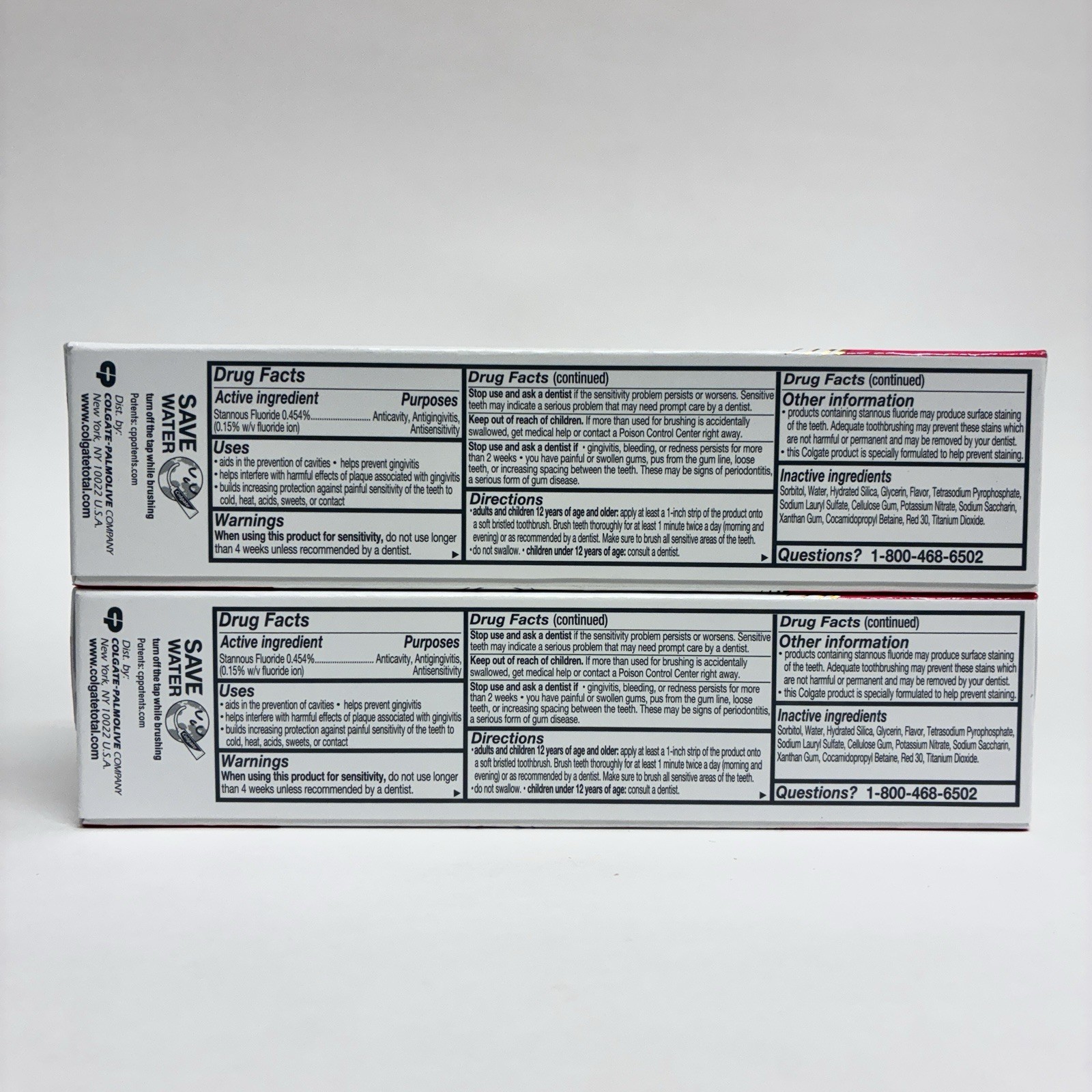 2X Colgate Total Active Prevention + SENSITIVITY MINERAL SHIELD Toothpaste, 3oz