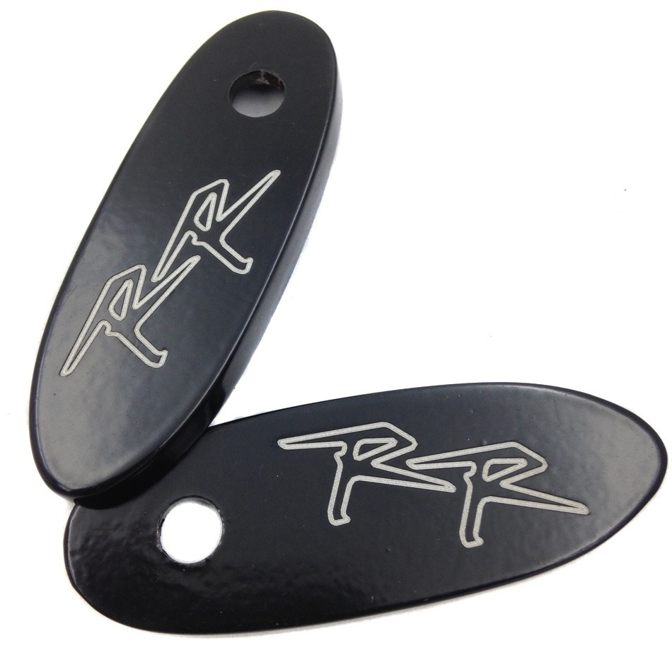 Black Mirror Block Off Base Plates for 03-12 Honda CBR 600RR/04-11  CBR1000RR