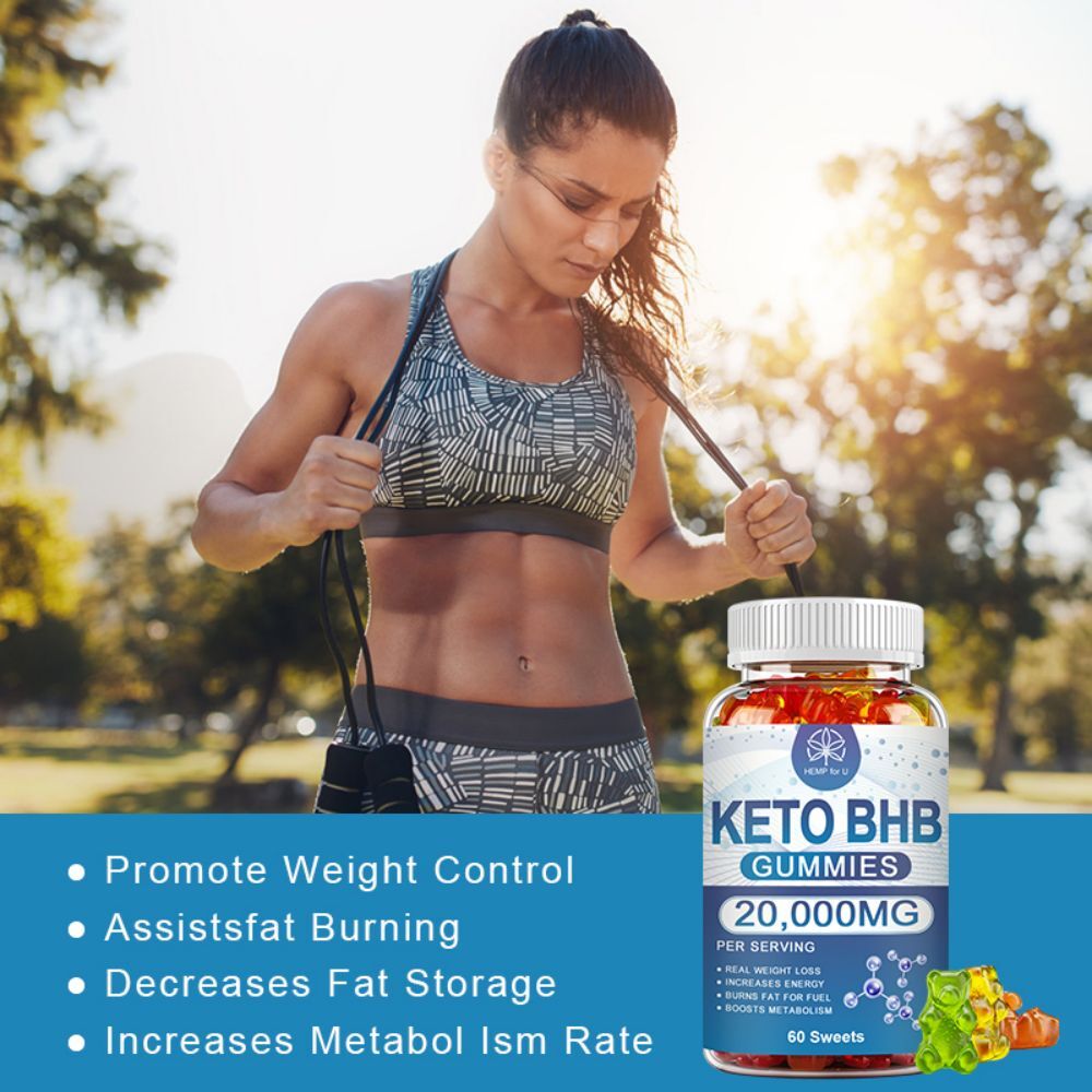 Keto BHB Gummies 20000MG Apple Cider Vinegar ACV Weight Loss Fat Burner 60 Gummy