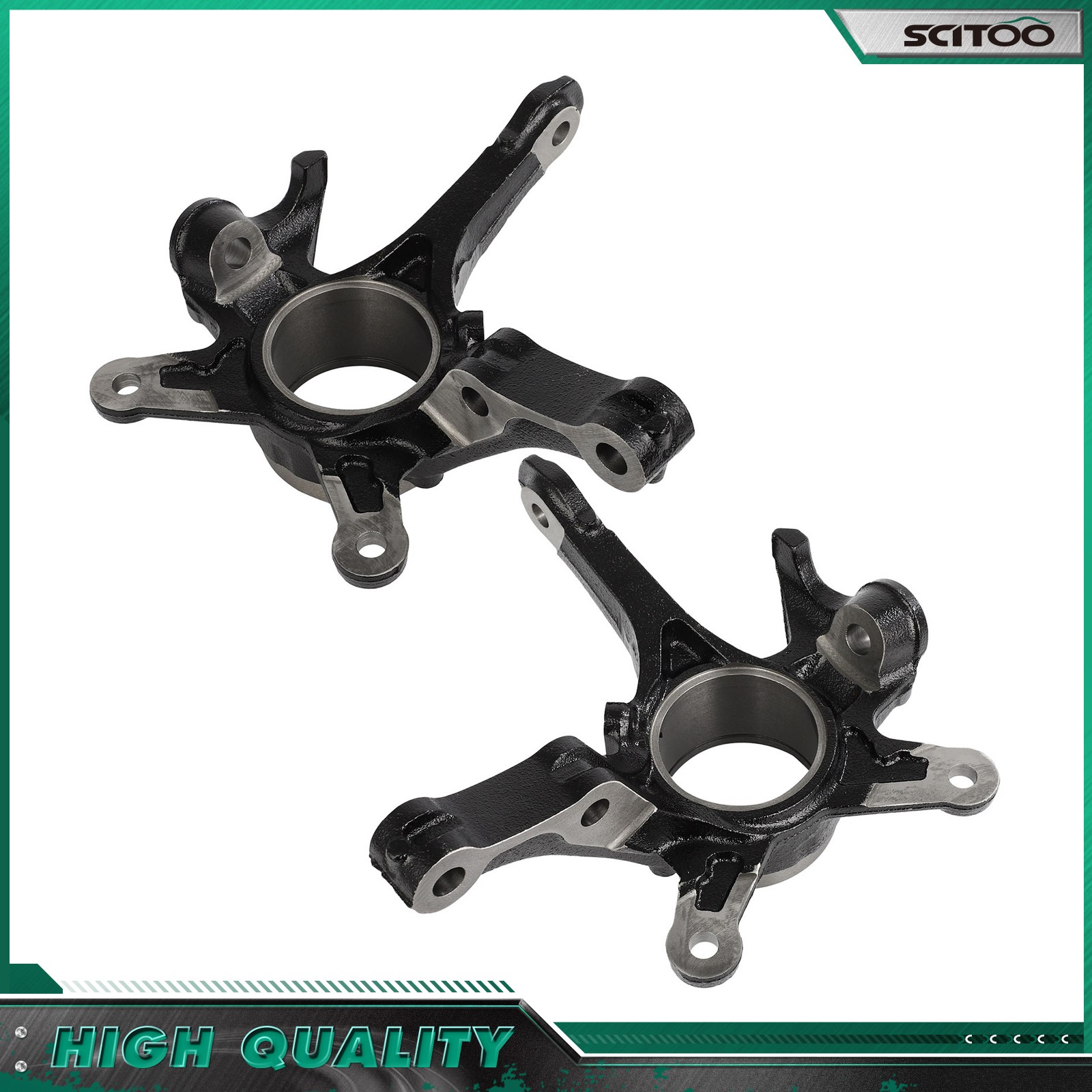 (2) Front Left And Right Steering Knuckle For Honda Civic 2012 1.5L Hybrid Only