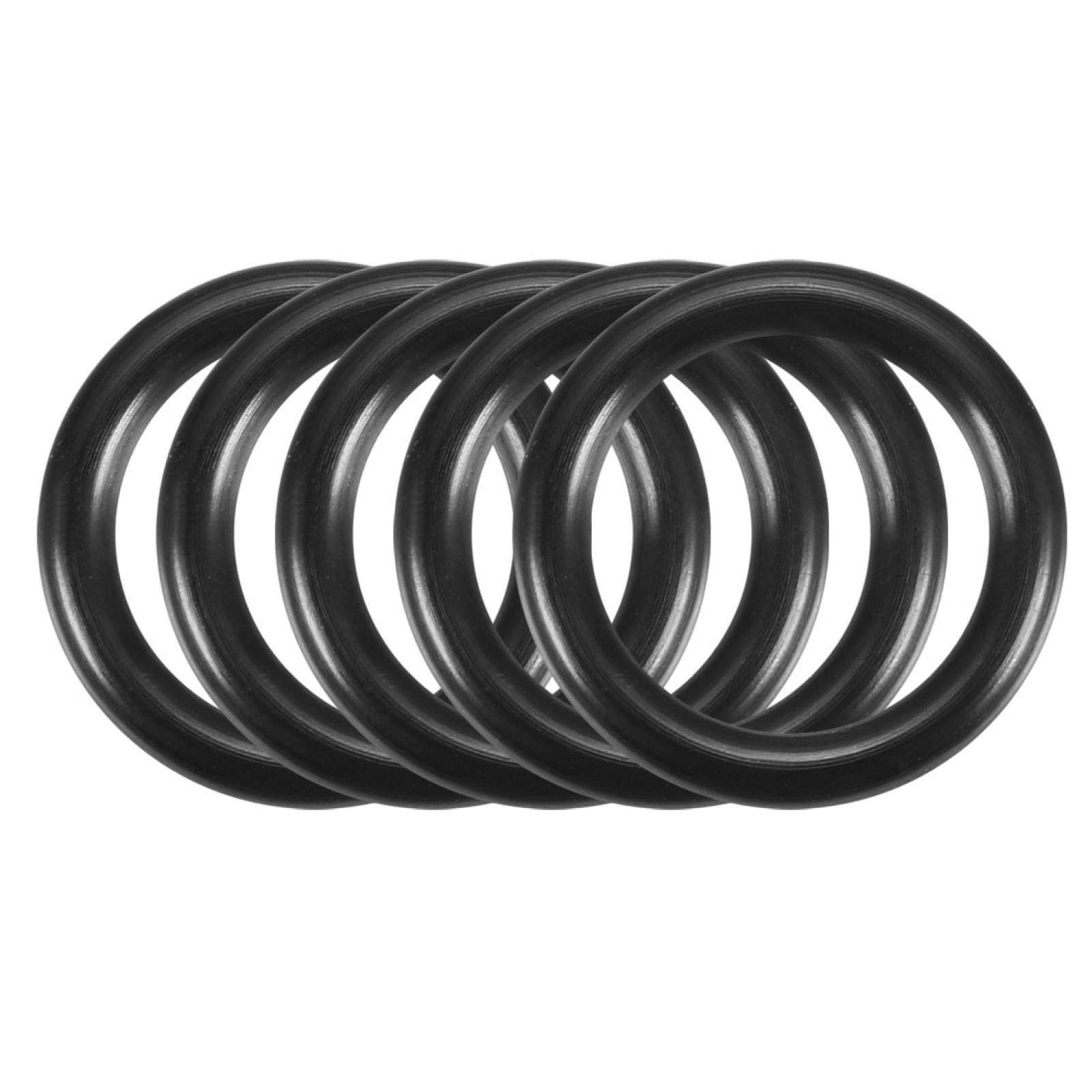 50 Pcs Black 16mm x 2.4mm Oil Resistant Sealing Ring O-shape NBR Rubber Grommet
