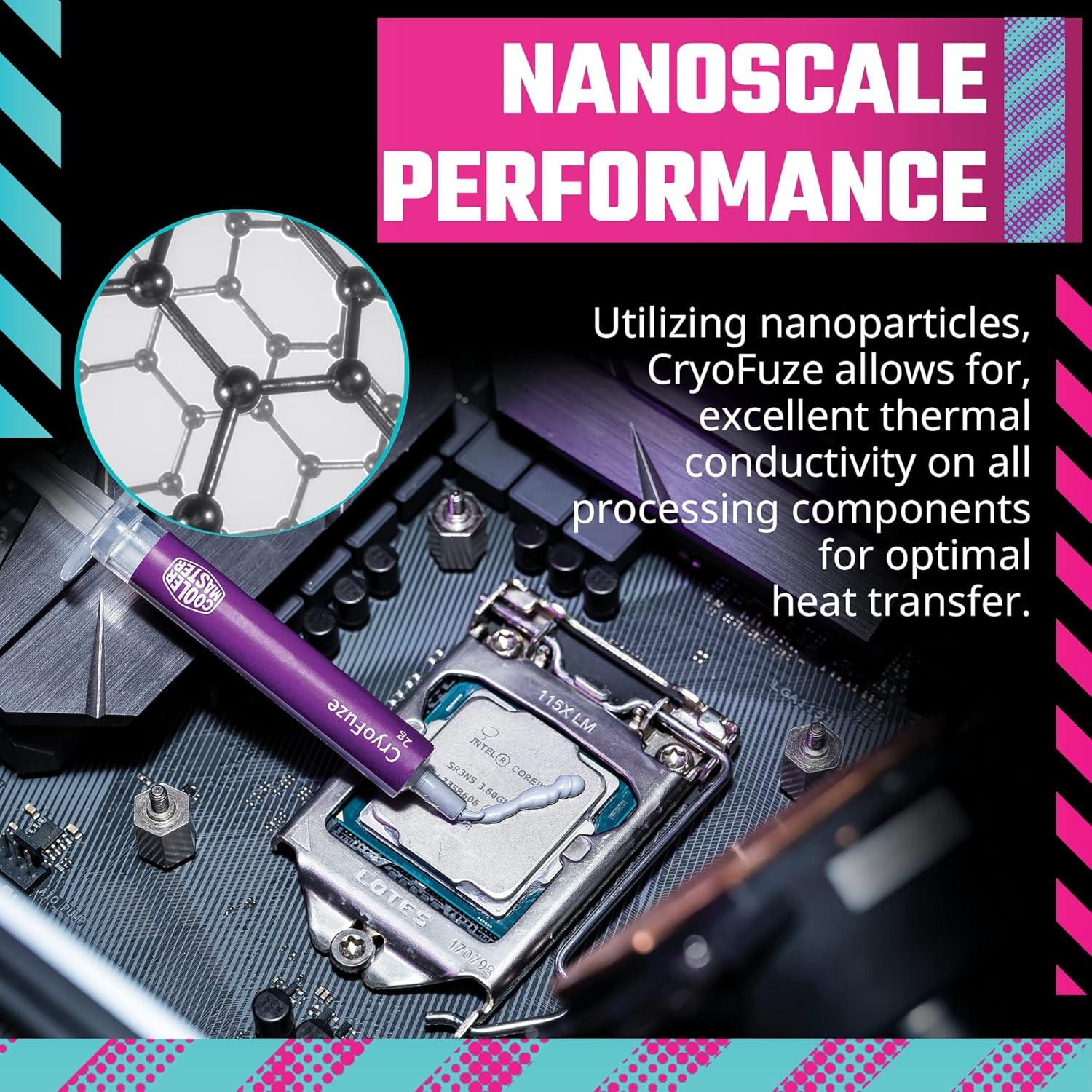 Cooler Master Cryofuze Premium Performance Thermal Paste, Nanoparticles, | 2 Gra