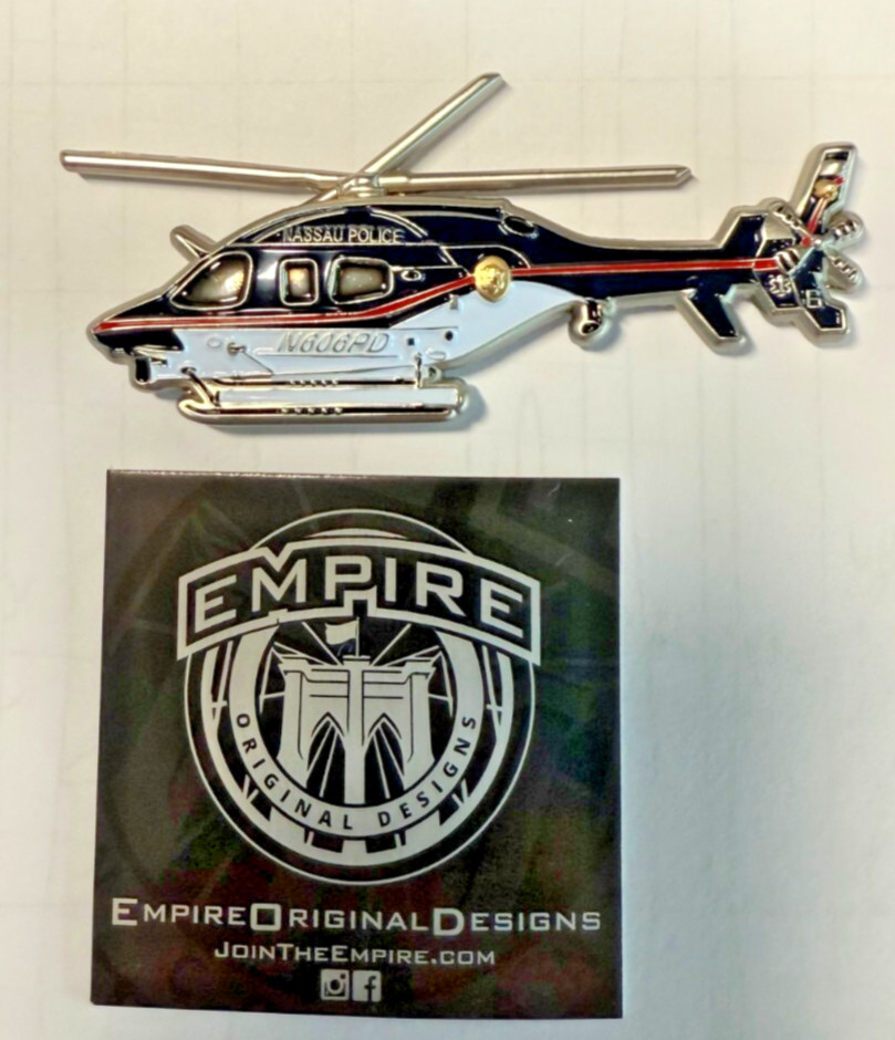 Nassau County Police Aviation Helicopter Challenge Coin (NOT NYPD)