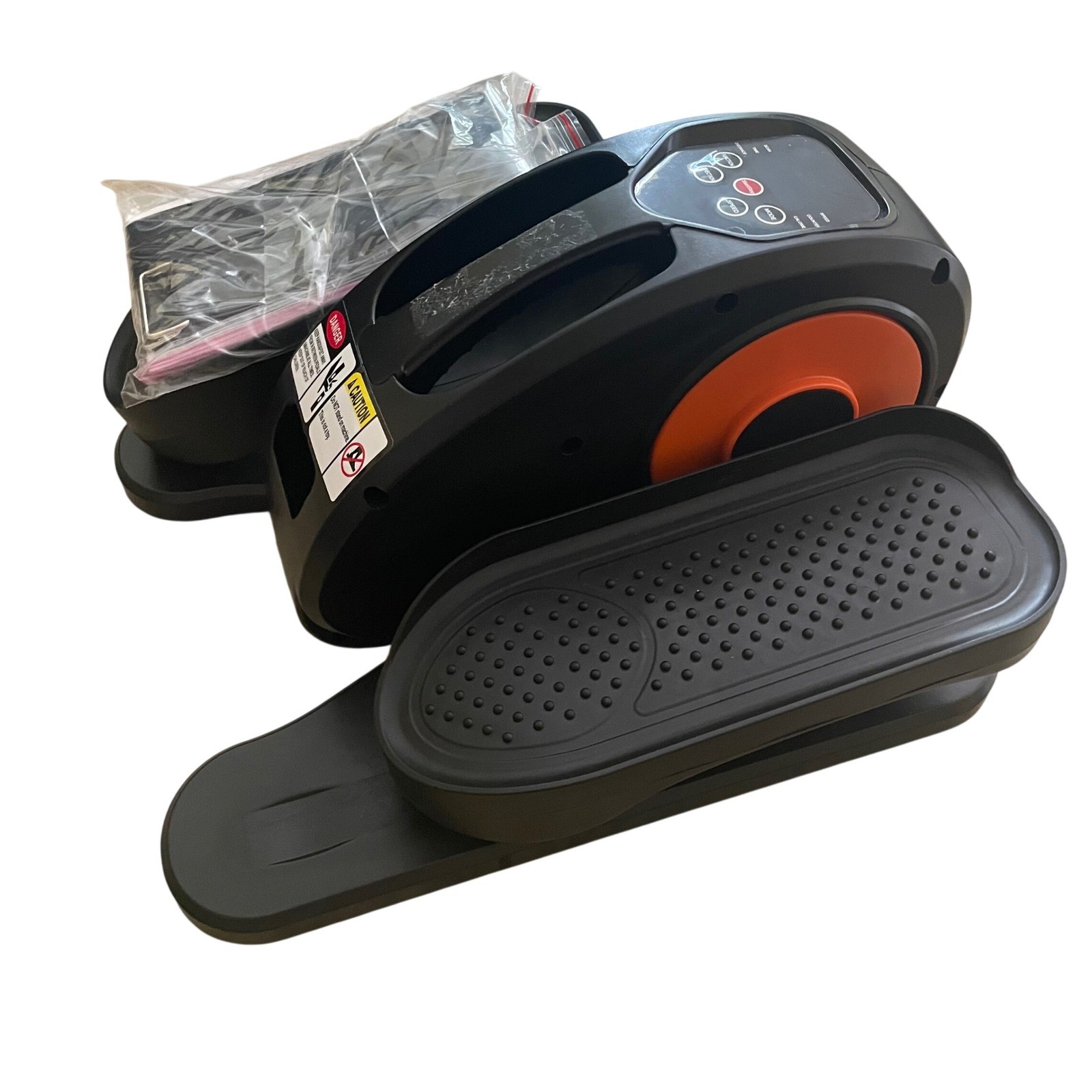 Electric Under Desk Elliptical Machine Seated Pedal Exerciser Black Orange