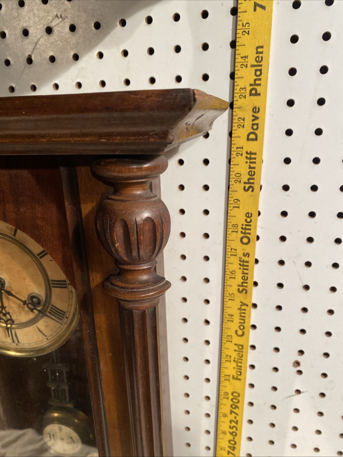 Antique Junghans German Large Solid Wood Wall Clock