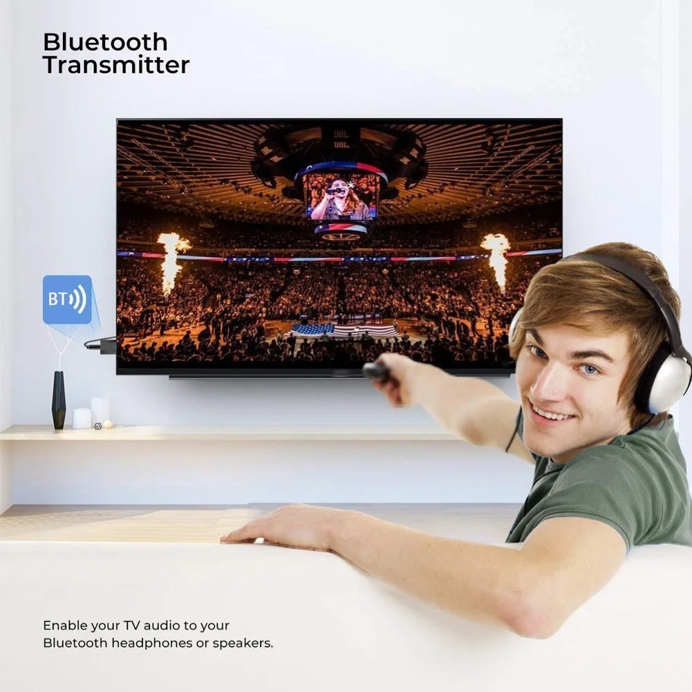 2 In 1 Bluetooth 5.0 Receiver Wireless Bluetooth Adapter 3.5mm Jack AUX Auto