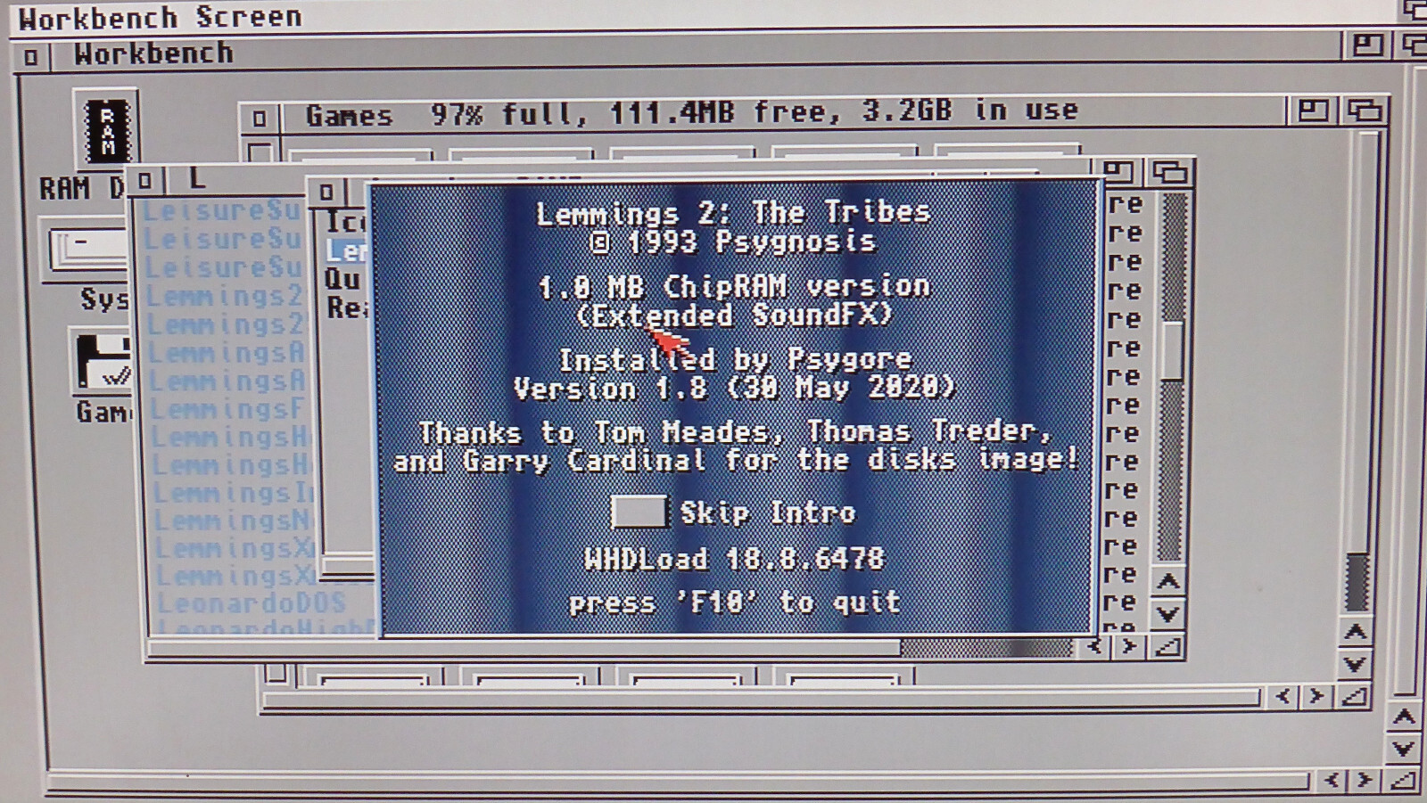 AMIGA 1200 . Workbench 3.2.2 + WHDLoad (3GB Spiele&Programme)+Kickstart.SD Karte