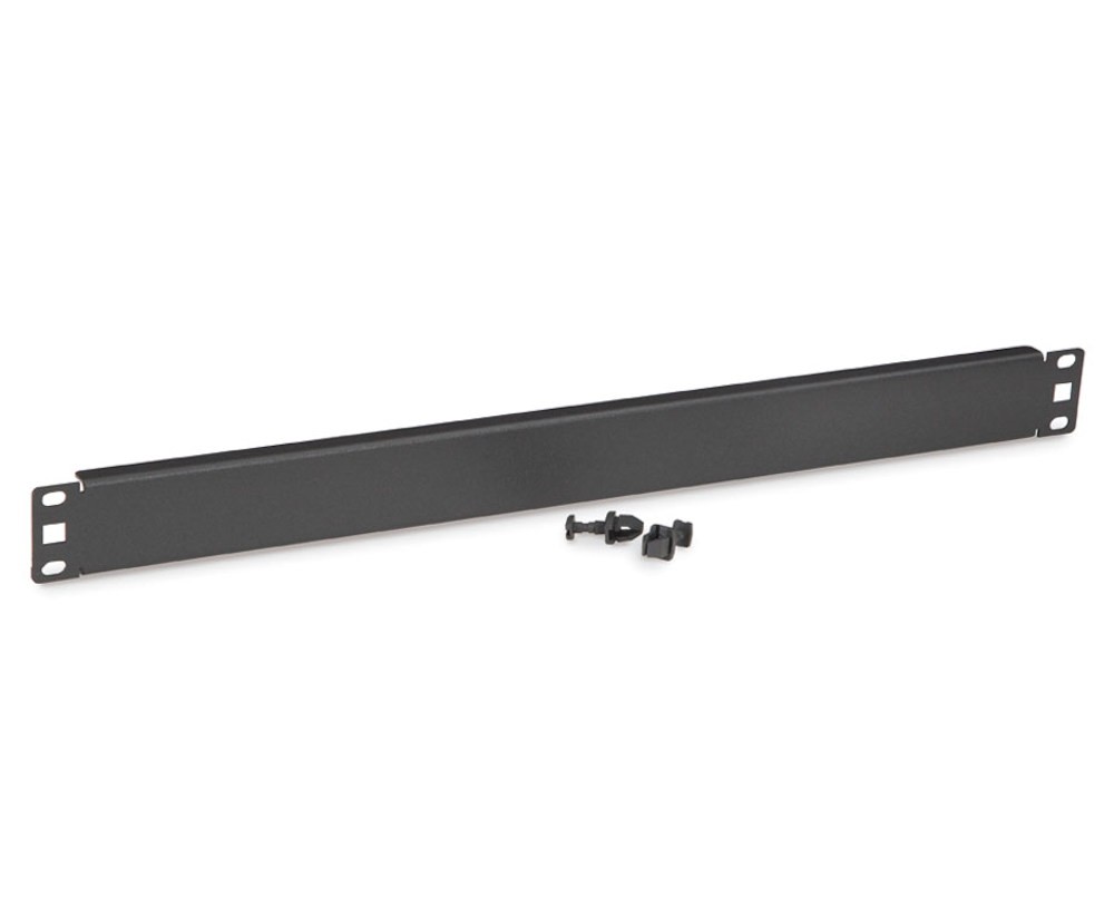1U Flanged Rack Cabinet Spacer Blank Black
