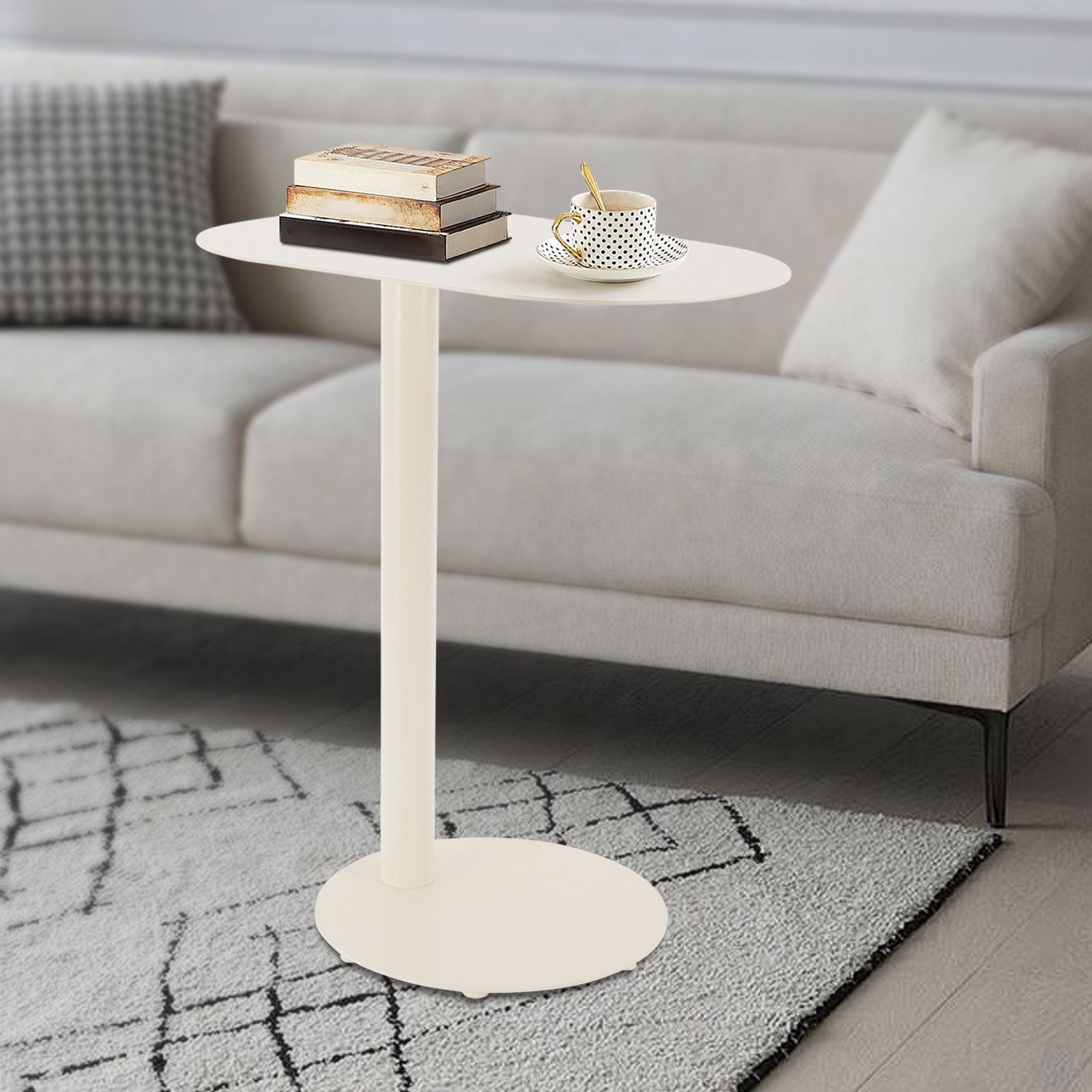 Modern C-Shaped End Table Metal Sofa Bed Side Table Coffee Table Laptop Stand