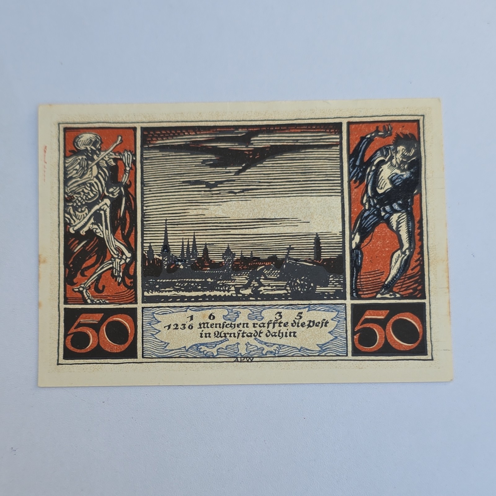 50 Pfennig 1921 Notgeld Excellent Condition Old BANKNOTE Germany