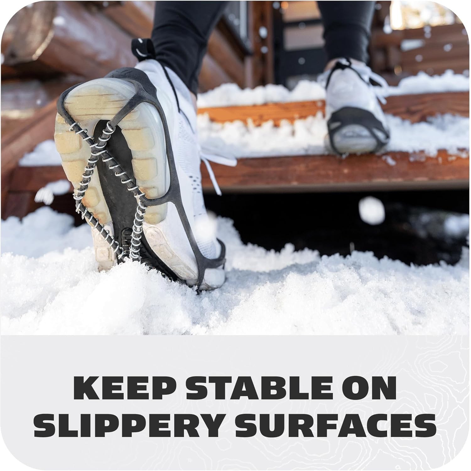 Walk Traction Cleats 360 Degree Grip on Snow Ice Multi Terrain Surfaces