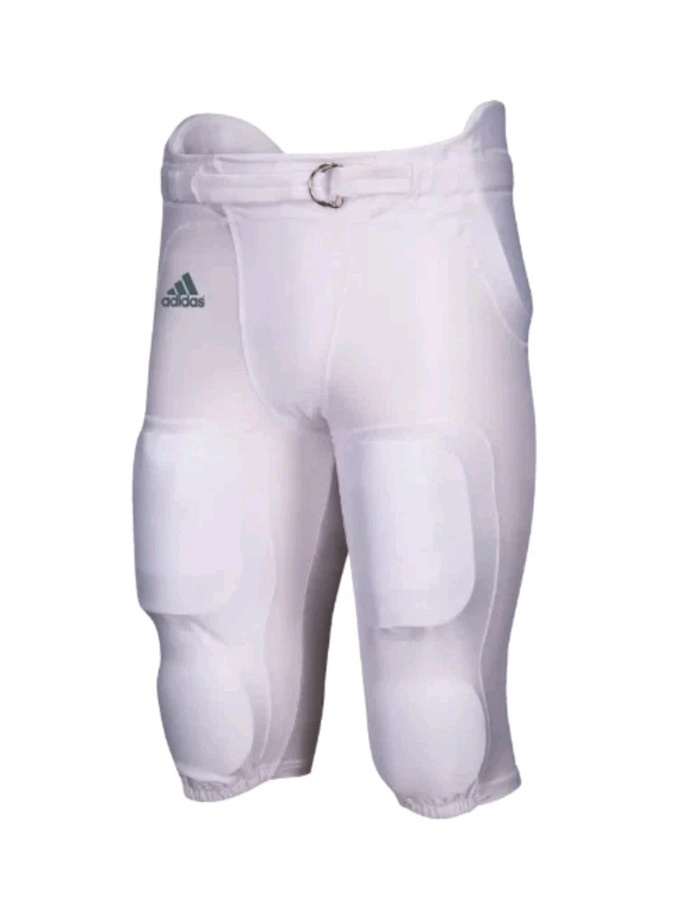 Adidas Football Pants Climalite 690PA  Integrated Pads Mens Sz Small  White