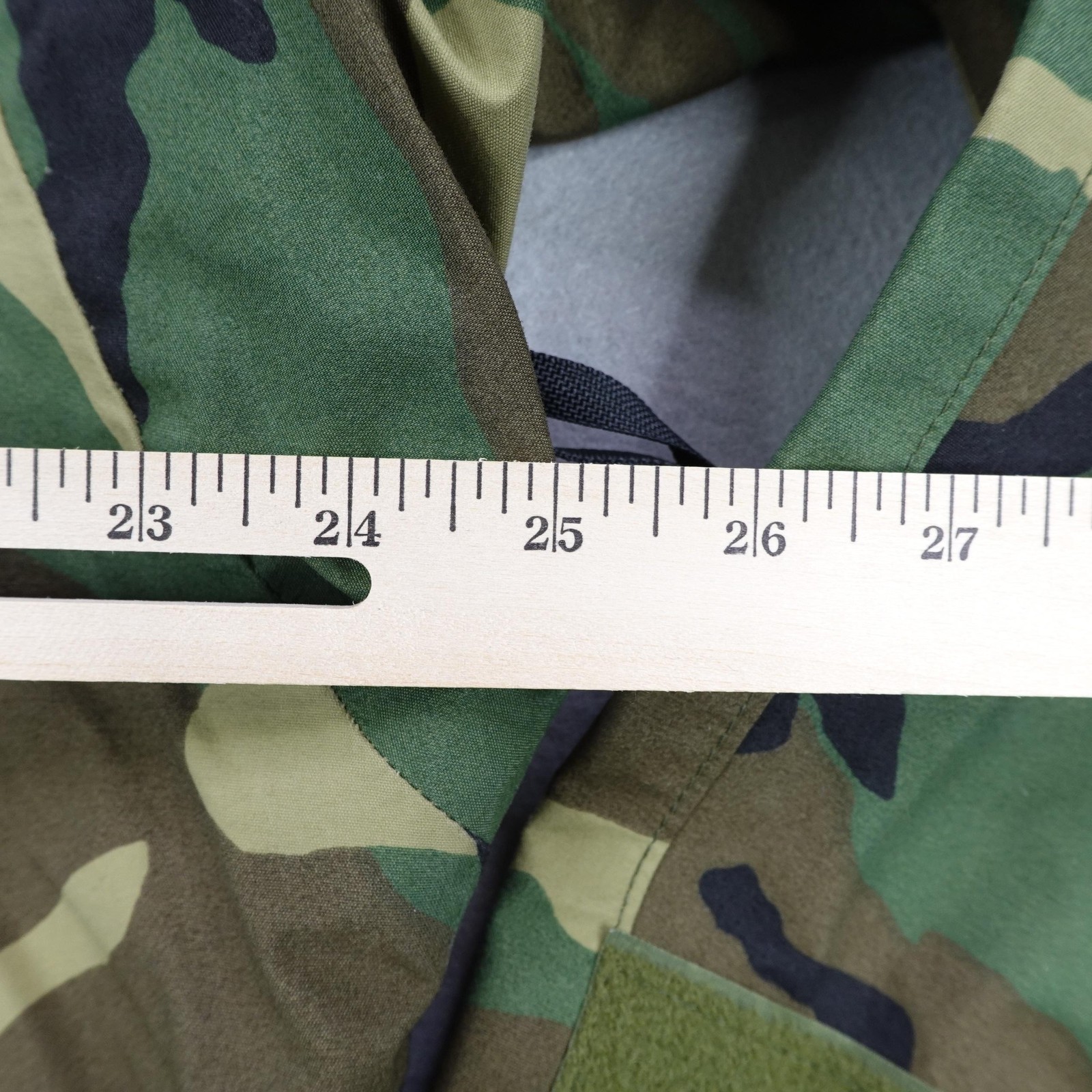 Vintage US Army Jacket Large Long Woodland Camo ECWC Parka Cold Weather Coat 90s