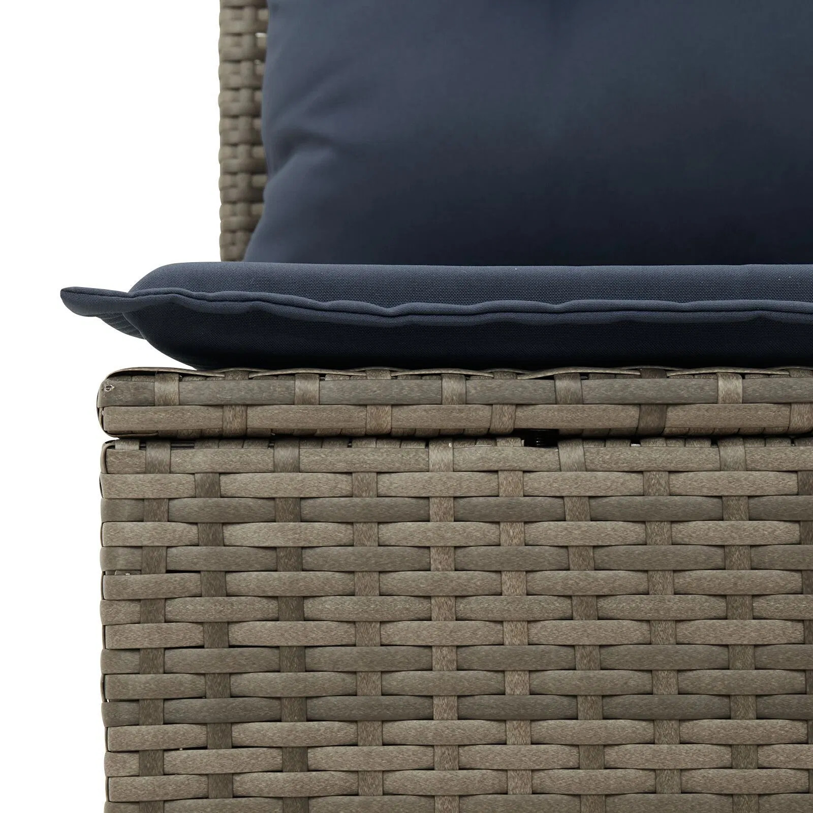 Garden Sofa with Cushion Gray 62 x 62 x 69 cm poly rattan