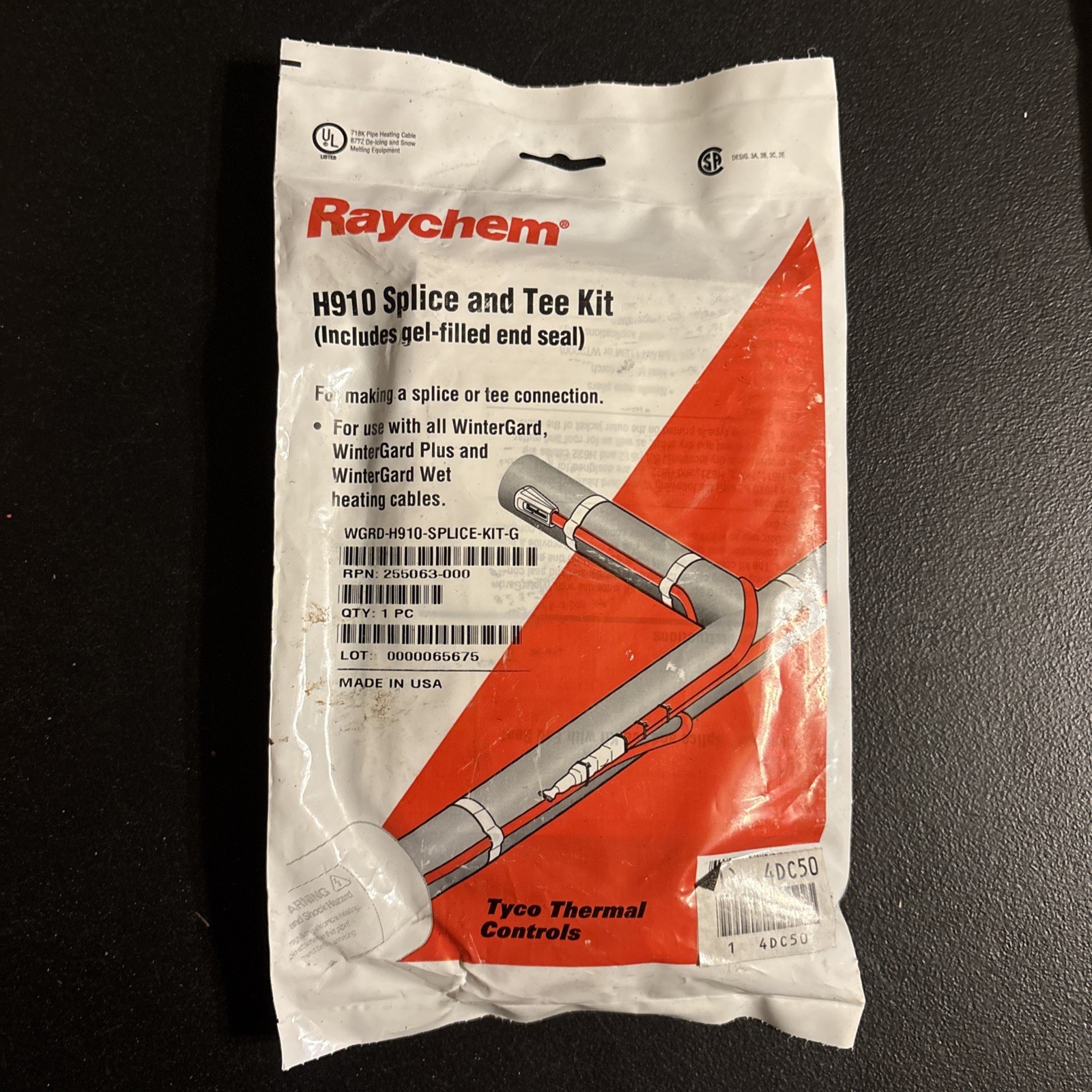 Raychem H910 Splice & Tee Kit Includes Gel-filled End Seal NEW 2 Units
