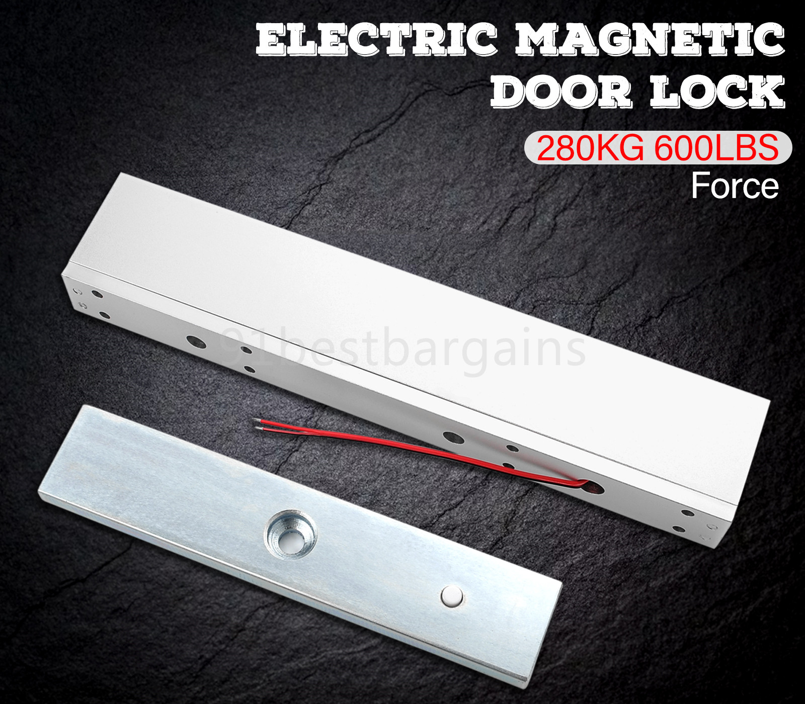 Electric Magnetic Door Lock 600LB/280KG Force Holding For Access Control NC Mode