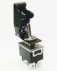 DPDT Toggle Switch 20 Amps @ 125 VAC Includes "Carbon" Safety  Cover