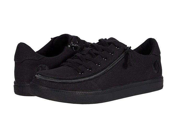 NEW Billy Footwear Women Sneaker Low Top Zip Up Black Adaptive Sz 11 M RY2517