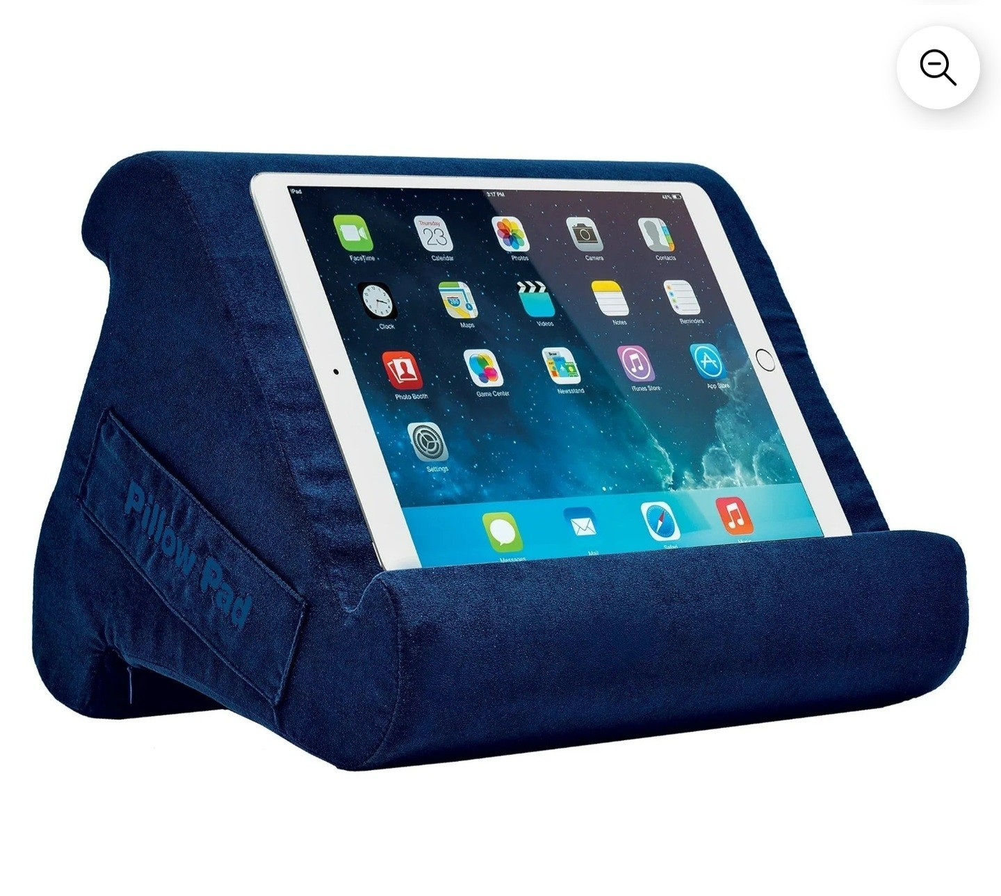 NIB Blue Pillow Pad Deluxe Premium For Hands Free Watching On Tablets