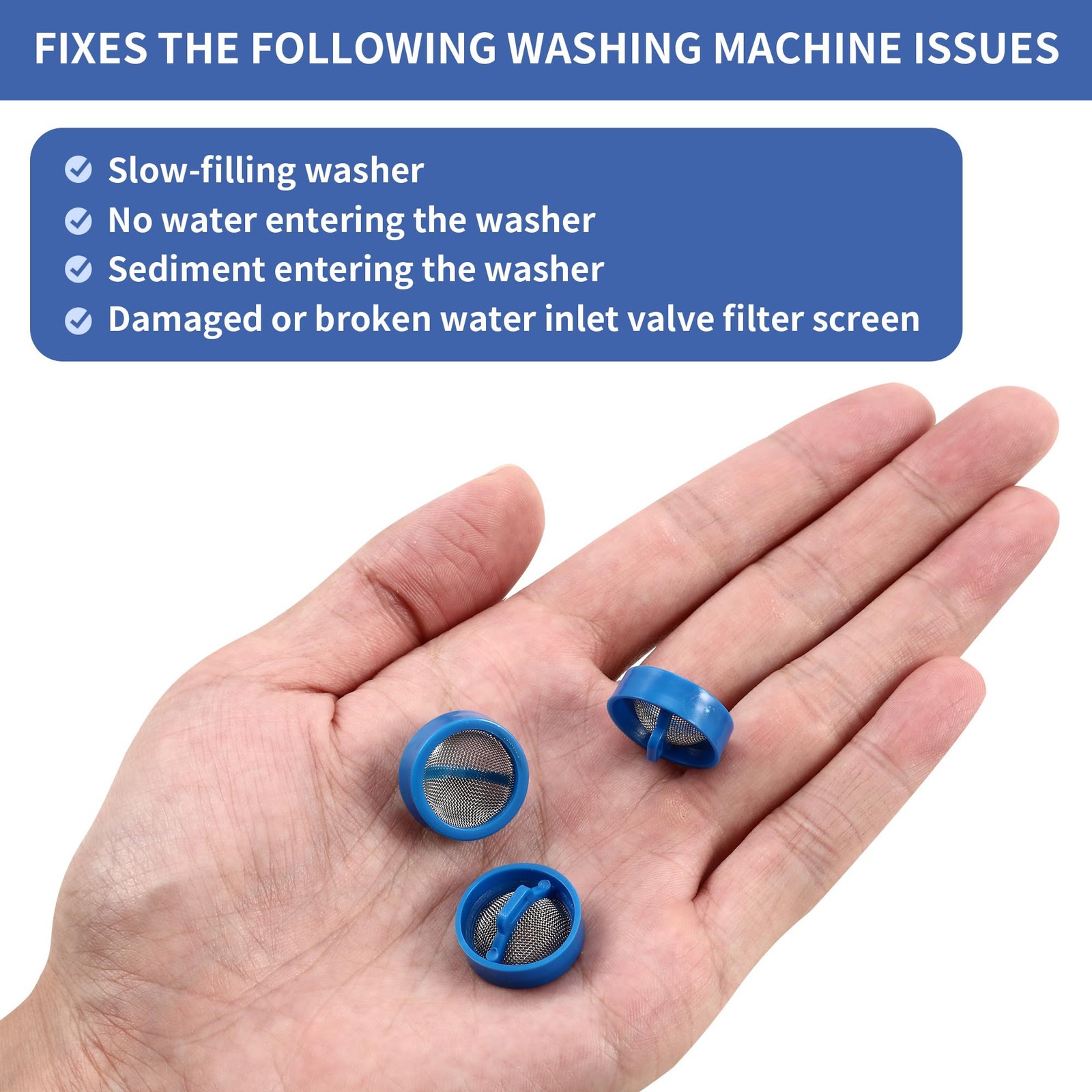 20-Pack Universal Washing Machine Water Inlet Valve Filter Screens, Stainless...