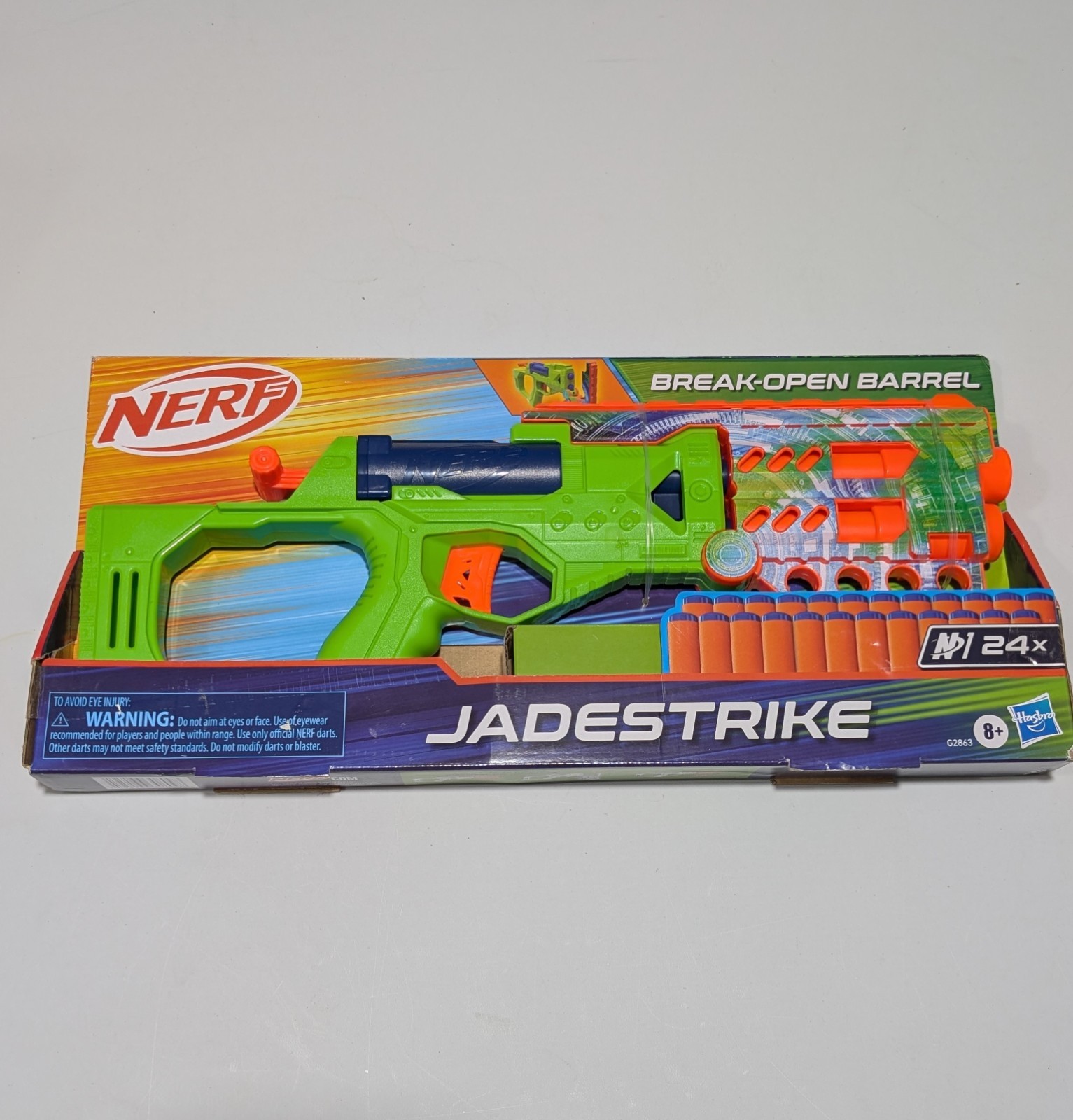 NERF Jadestrike Break-Open Barrel Blaster with 24 Darts