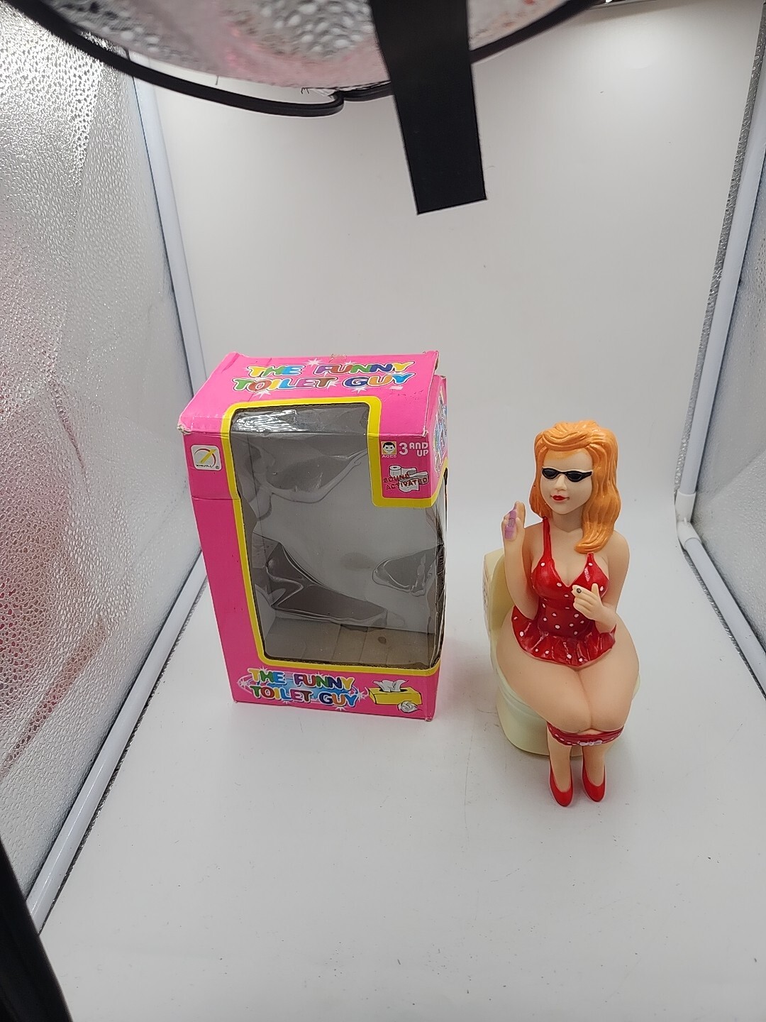 The Funny Toilet Gal Sound Activated Figure Gag Gift Vintage Tested Works