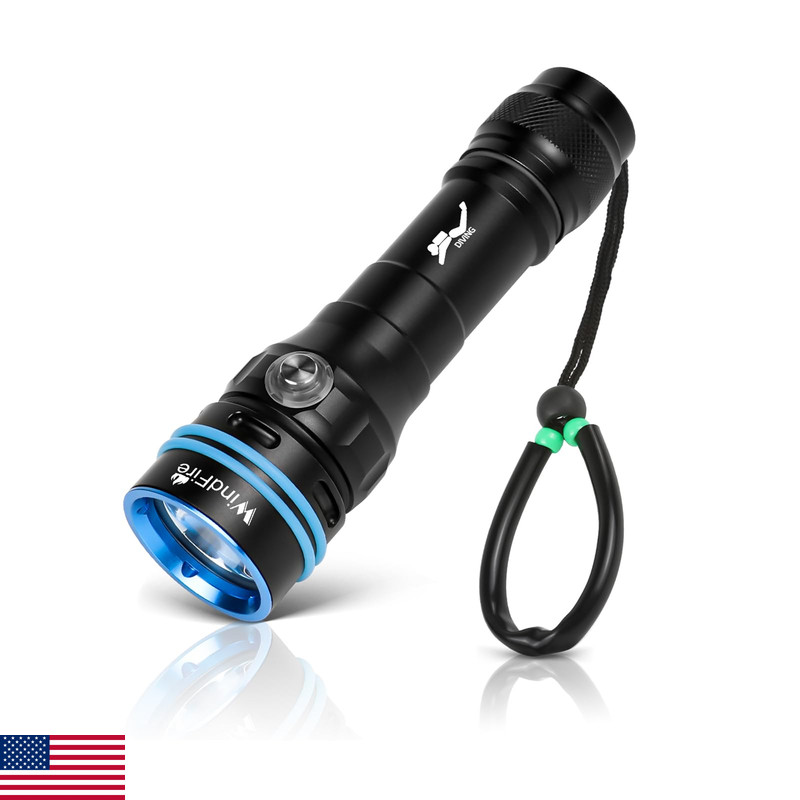 Scuba Diving Flashlight - Super Bright Led Dive Light By Windfire Ipx8