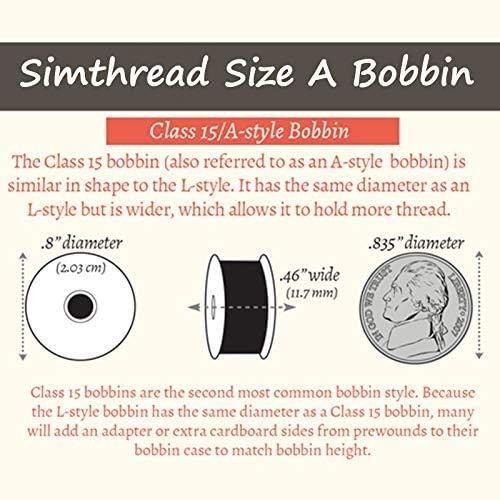 144pcs Embroidery Pre-Wound Bobbins Thread, Class 15 Type A Size SA156, Polye...
